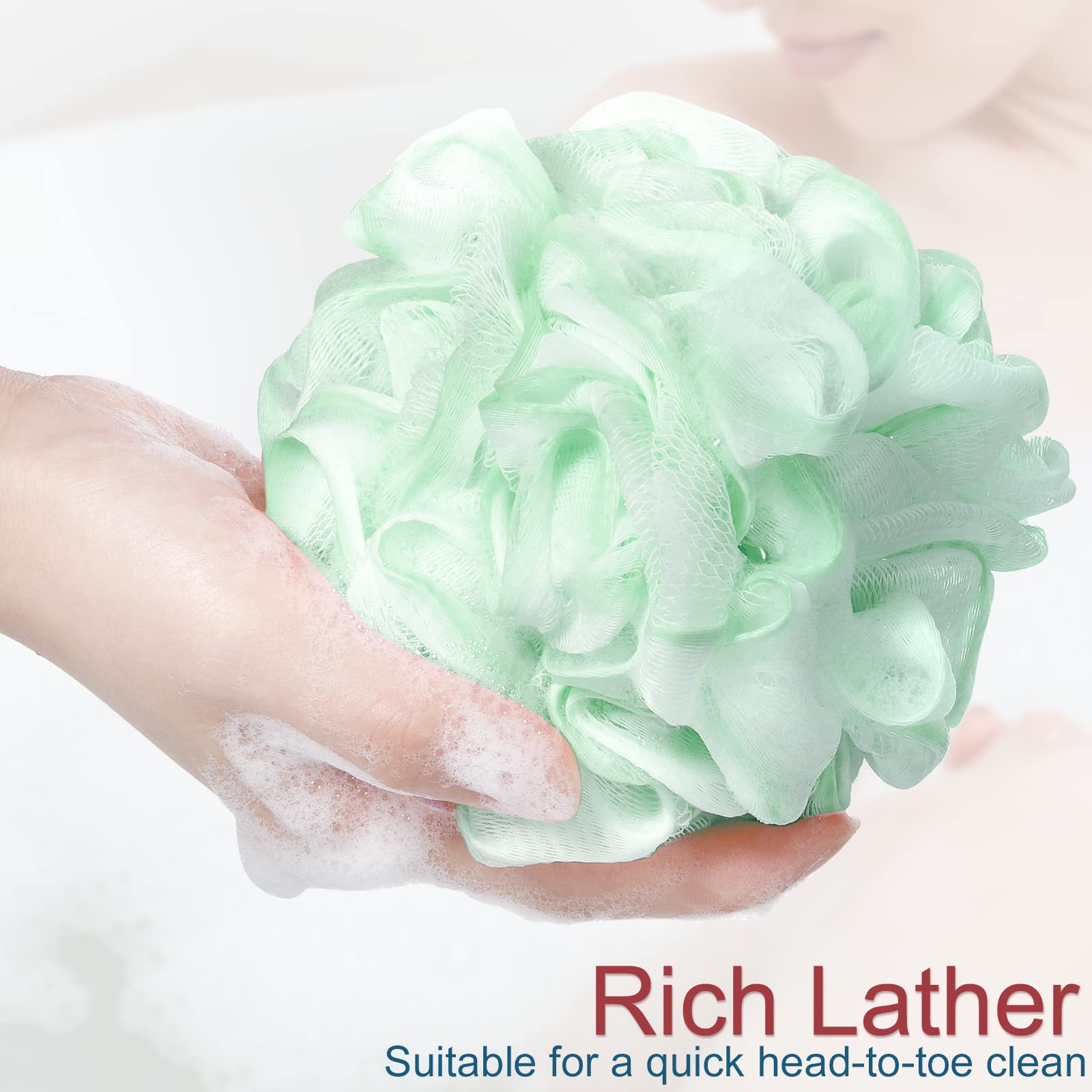 48 Pack Soft Bath Sponge Loofahs - Bulk Shower Pouf Scrubber for Exfoliating Skin, Gentle Body Scrubber for Men & Women - Perfect for Daily Shower, Spa Day, and Gift Sets