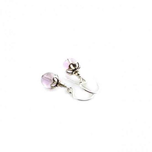 Lotus Earrings with Rose De France Gemstone – Elegant Floral Jewelry for Women | Perfect for Weddings, Parties & Special Occasions