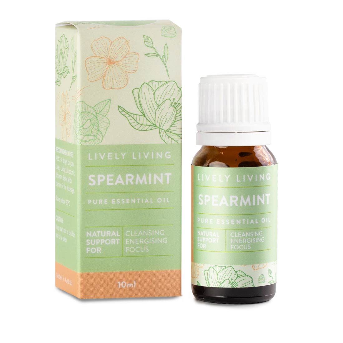 Spearmint Pure Essential Oil 10ml - 100% Natural Therapeutic Grade for Aromatherapy, Diffusers & Massage - Relaxing Mint Scent for Stress Relief & Focus