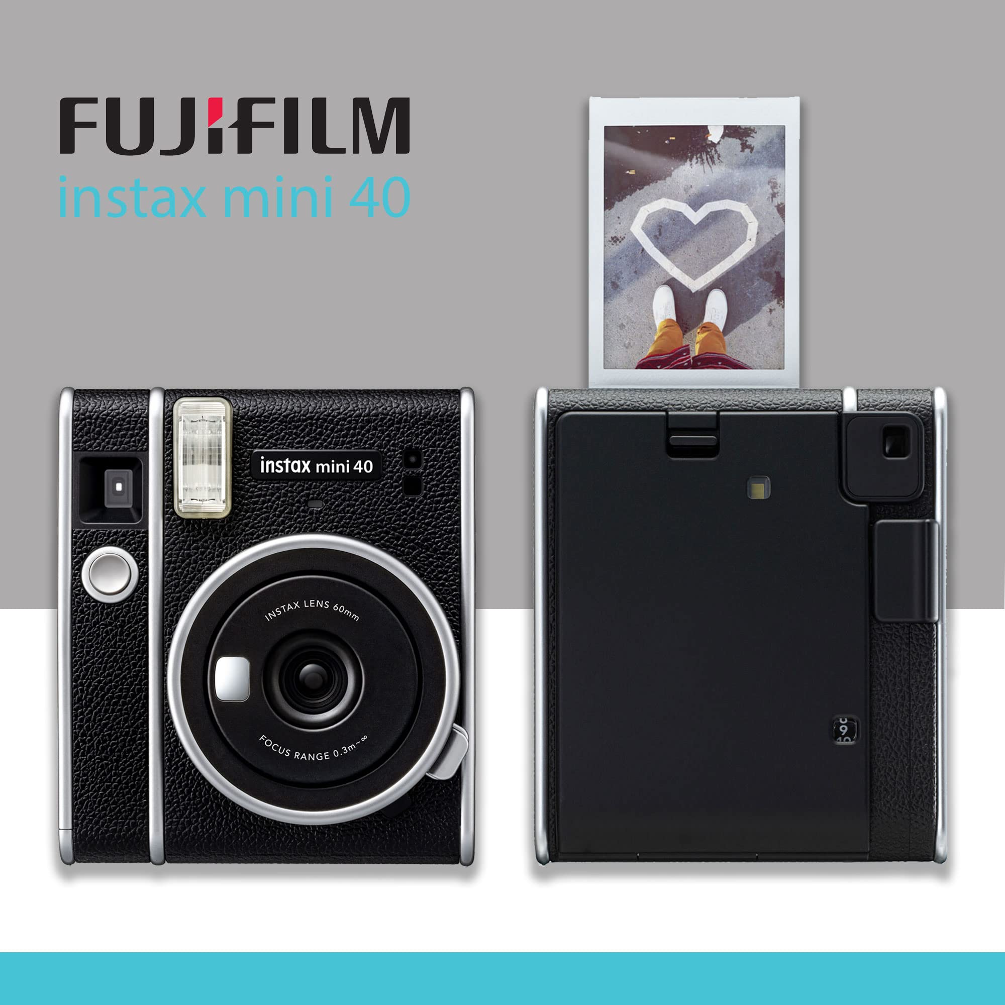 Fujifilm Instax Mini 40 Instant Camera Kit with Twin Pack Film, Batteries & Photo Frames - Perfect for Parties, Travel & DIY Scrapbooking Memories