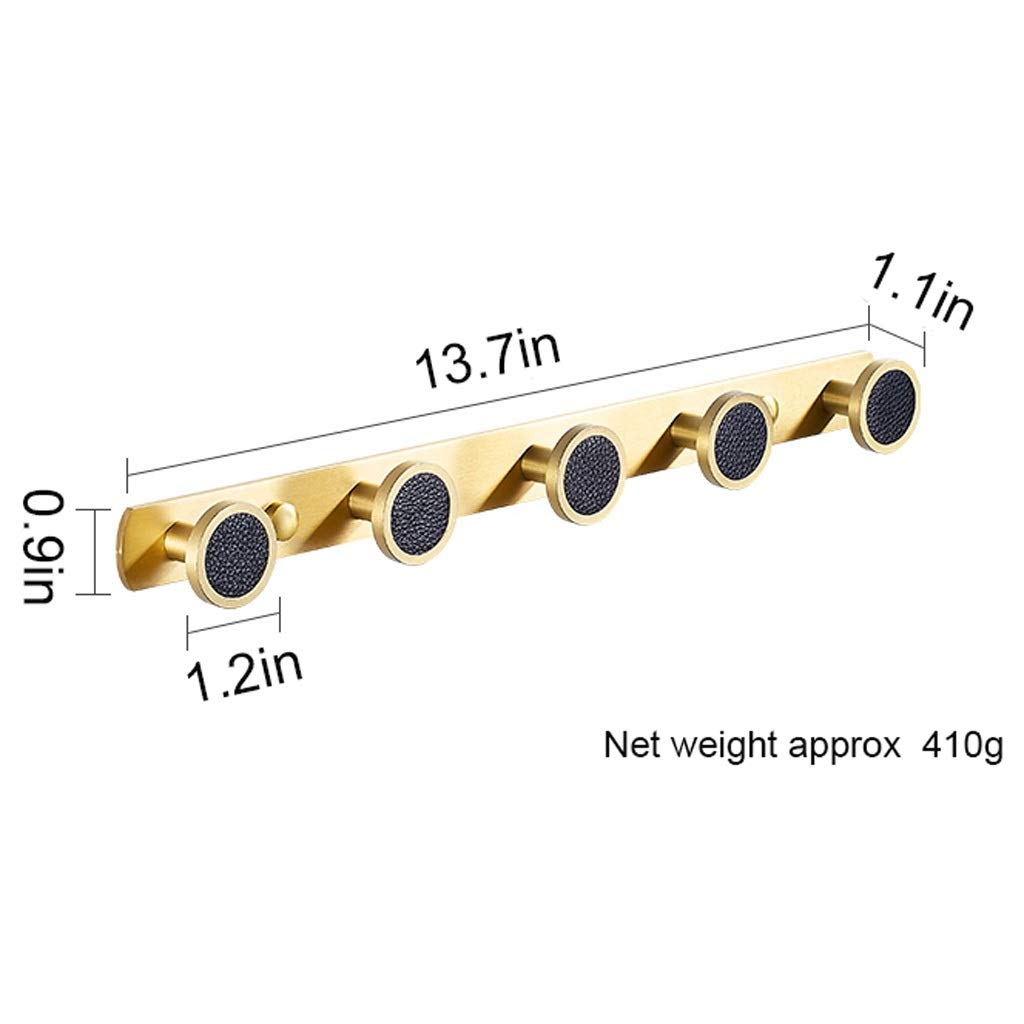 Premium Brass Wall-Mounted Coat Hooks - Heavy Duty Luxury Coat Rack for Living Room & Bedroom - Space Saving Wall Hangers for Jackets, Hats, Bags & Scarves (Perfect for Entryway, Closet & Dressing Room Organization)