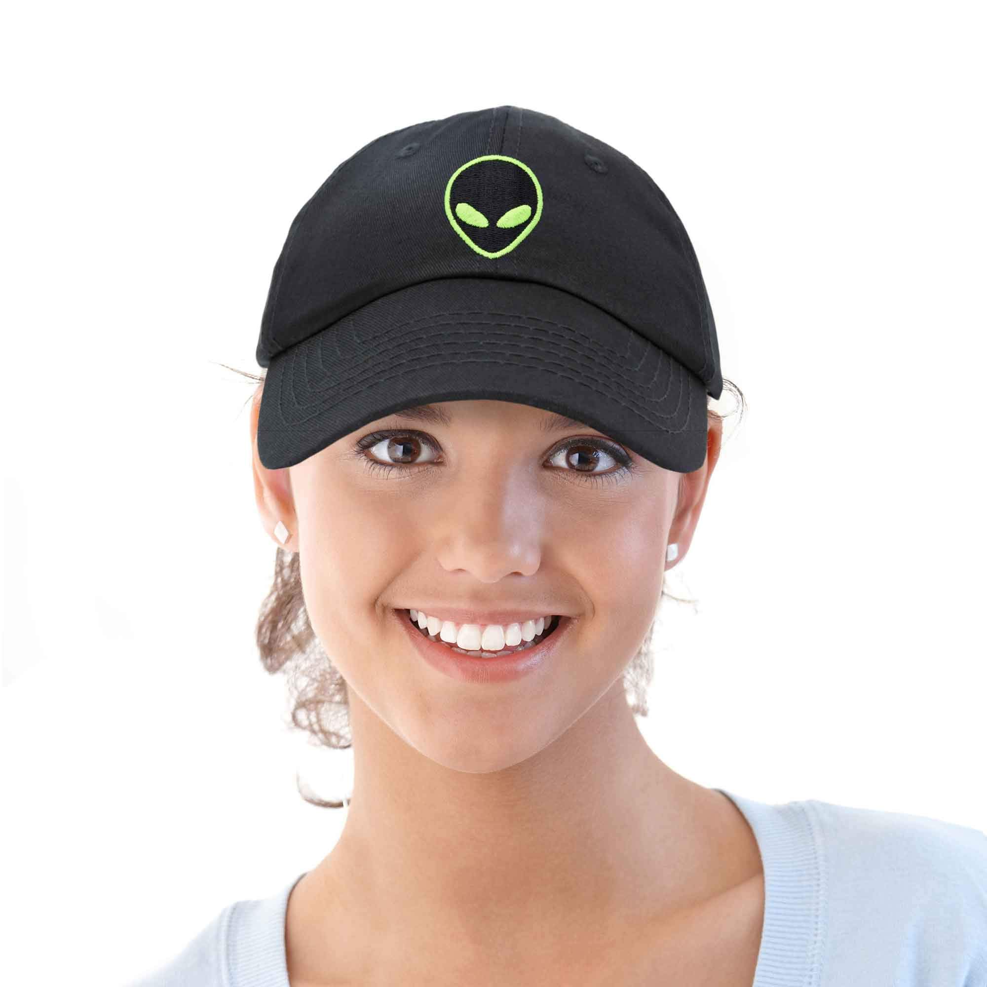DALIX Alien Head Baseball Cap for Men & Women - Adjustable Unisex Dad Hat - Stylish & Comfortable for Outdoor Sports, Casual Wear & Gifts