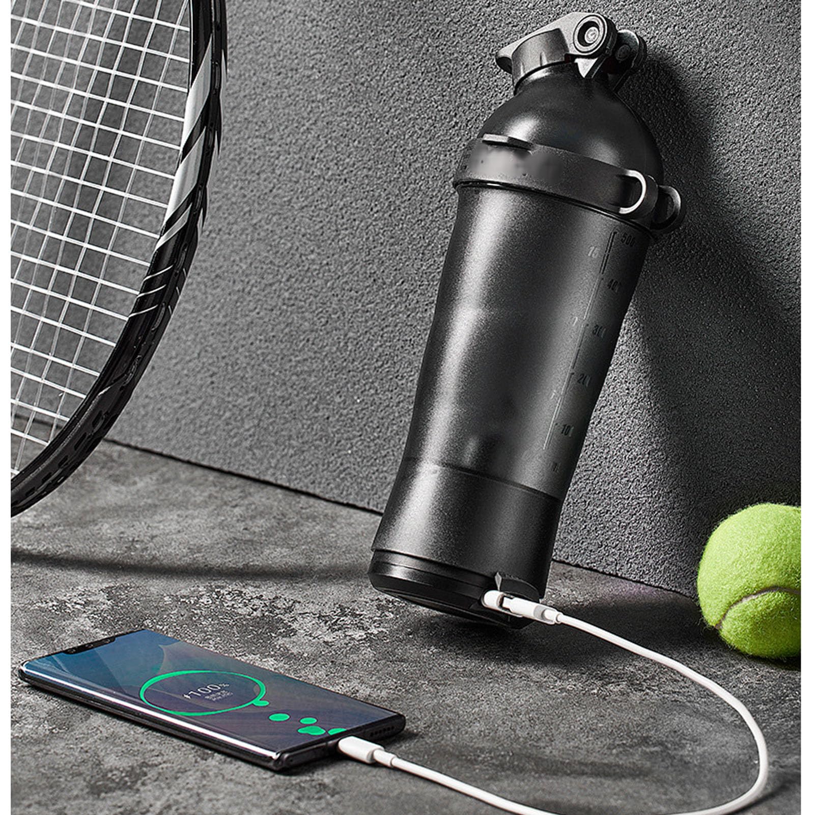 Vikye 550ml USB Rechargeable Electric Shaker Bottle - BPA Free Tritan Portable Mixer Cup for Protein Shakes, Weight Loss Supplements & Pre-Workout Drinks | Perfect for Gym, Home & Travel Use