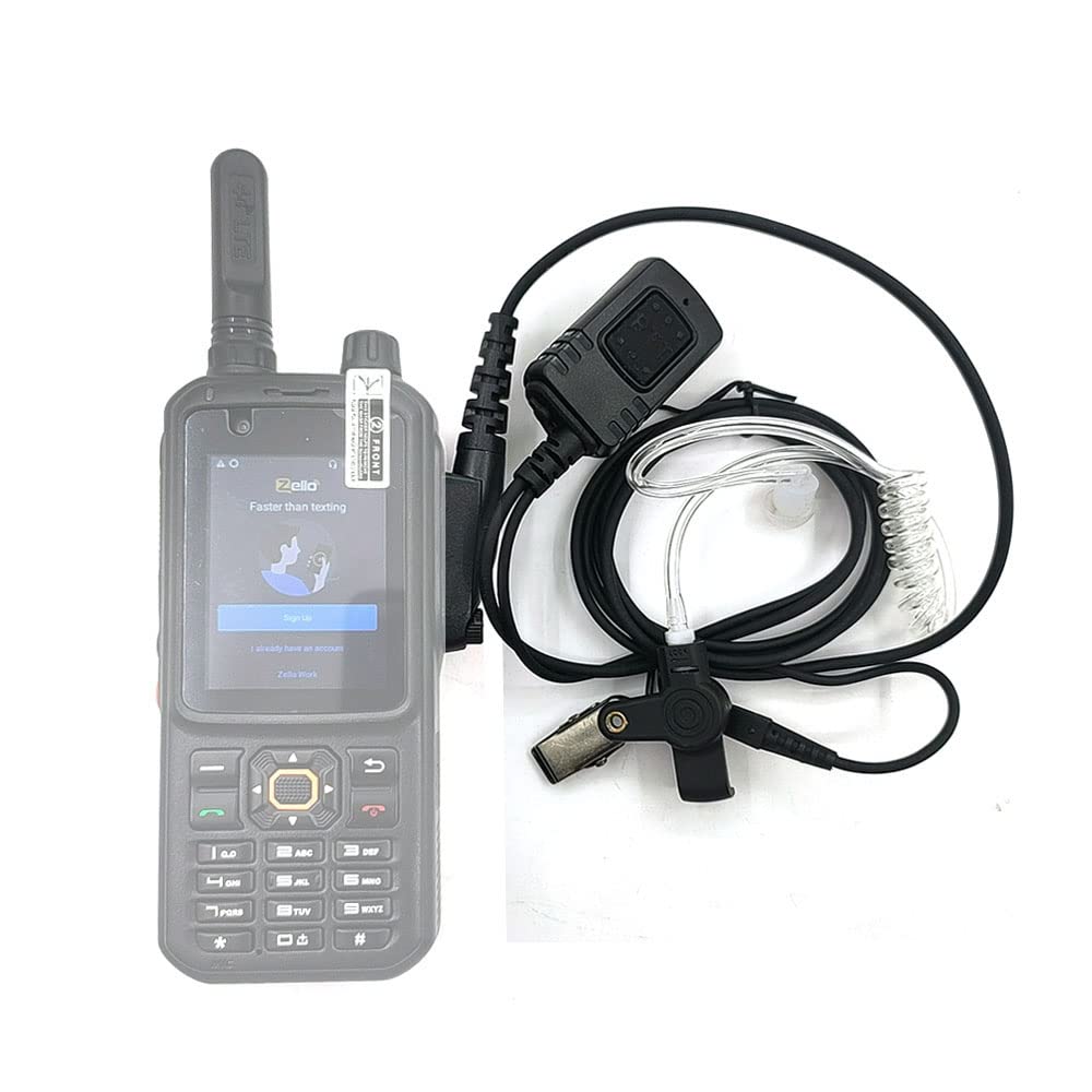 Original YZTERA Inrico Airtube AT-320 Earphone for POC Radio - Compatible with Inrico PTT T320 & T400 Network Radios - Hands-Free Communication for Security, Construction & Outdoor Activities