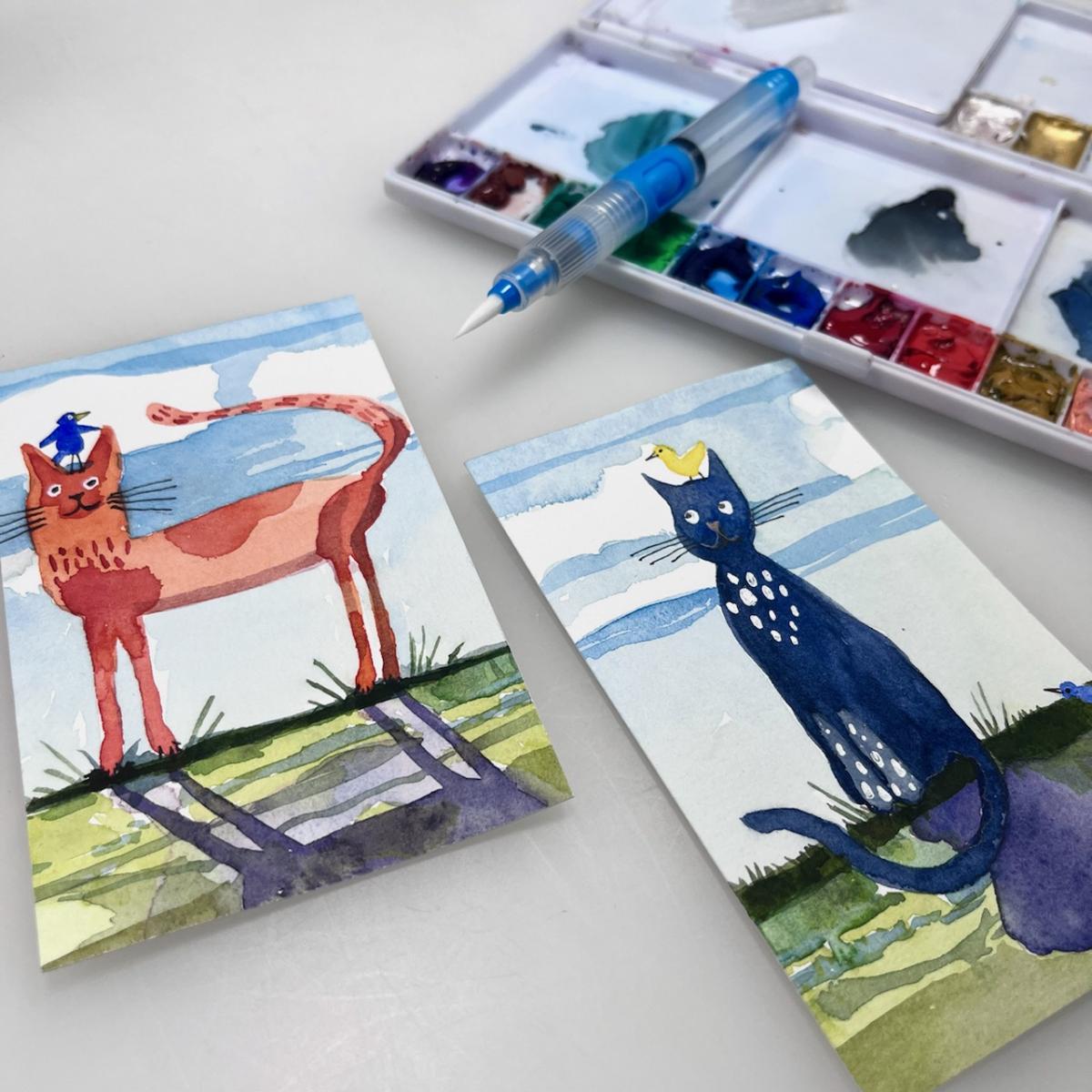 Niji Premier Waterbrush Set (KWBPSET) - Perfect for Watercolor Painting, Calligraphy & Travel Sketching - Ideal for Artists & Beginners