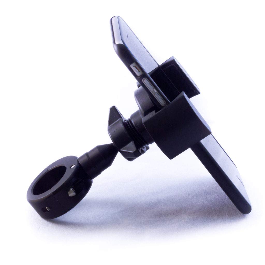 Universal Motorcycle Handlebar Mount for Smartphone & GPS - Adjustable Phone Holder with Secure Grip - Perfect for Adventure Riding, Commuting & Navigation (Model 4-30912-B-TECHGRIPPER™)