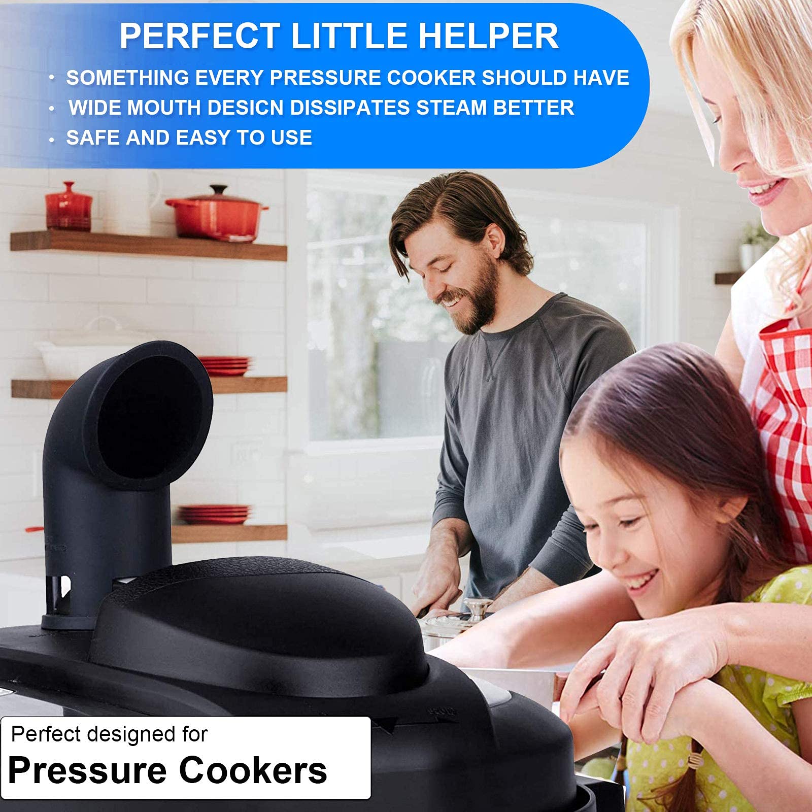 Silicone Pressure Cooker Steam Release Handle - Compatible with Most Pressure Cookers, Kitchen & Camping Accessory for Safe Cooking at Home or Outdoors
