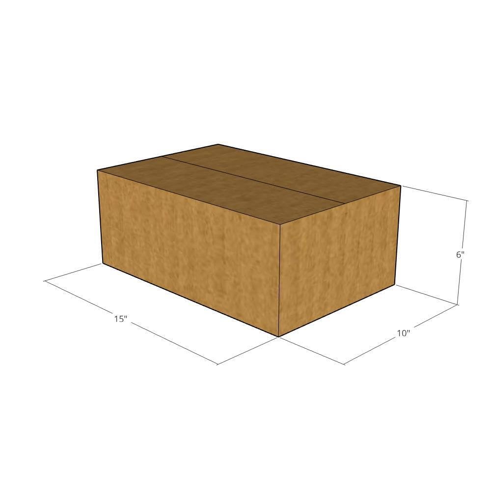 15x10x6 Inch Corrugated Shipping Boxes - 32 ECT Heavy Duty Moving Boxes (Pack of 15) | Durable Storage & Packaging Boxes for Business, Office, Home Use | Perfect for Moving, Shipping, Storage & Ecommerce Packaging