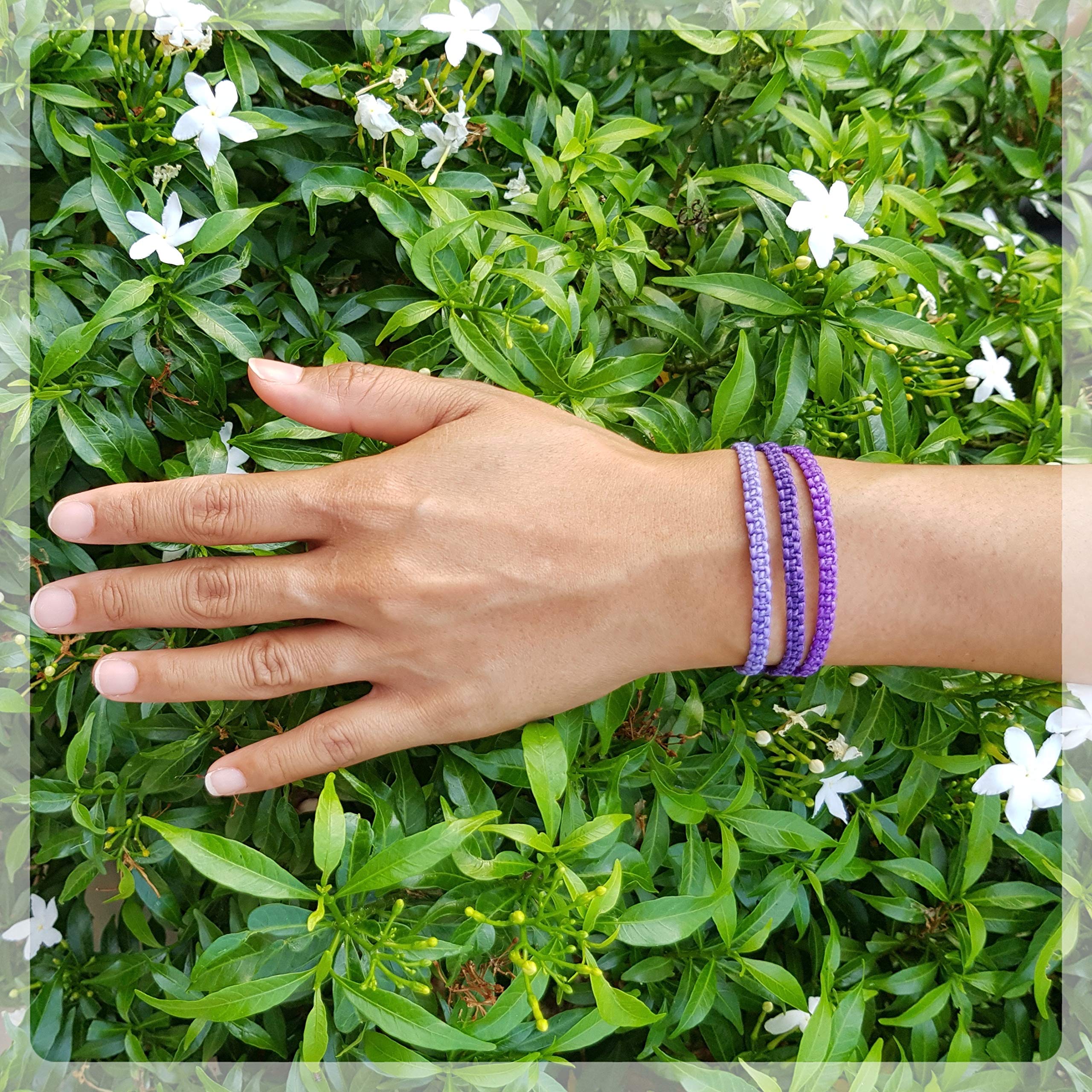 Handmade Thai Woven Triple Stack Bracelet Set - Adjustable Wax Cotton Cord Boho Friendship Wristbands for Women & Men | Unisex Stackable Bracelets for Everyday Wear, Gift Giving & Festival Fashion