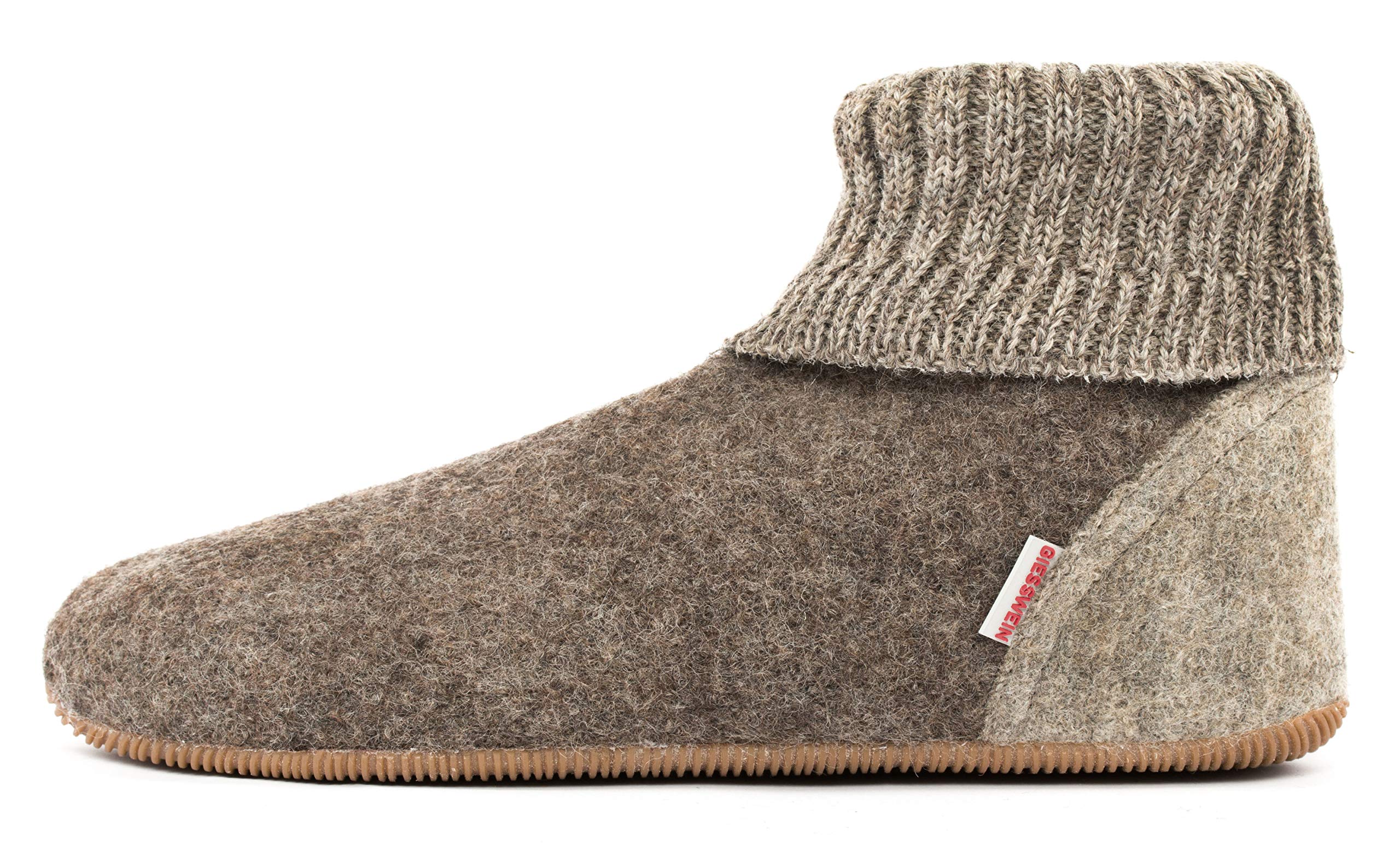 Giesswein Unisex Adults Wildpoldsried Hi-Top Slippers - Comfortable Indoor/Outdoor House Shoes for Men & Women, Brown (Taupe), UK 7.5 - Perfect for Home, Office & Casual Wear