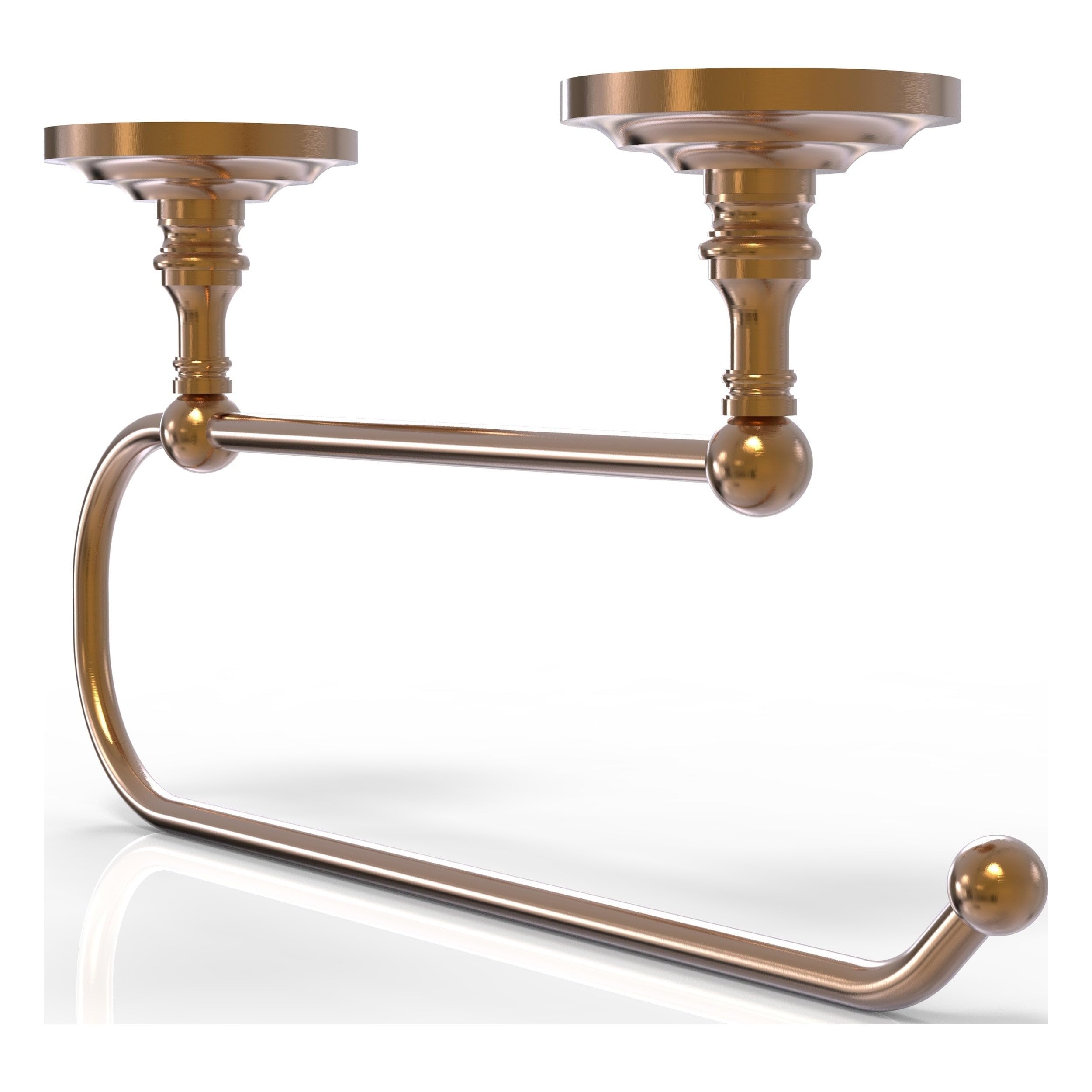 Allied Brass Prestige Que-New Under Cabinet Paper Towel Holder - Brushed Bronze Finish for Kitchen, Bathroom & Office Organization
