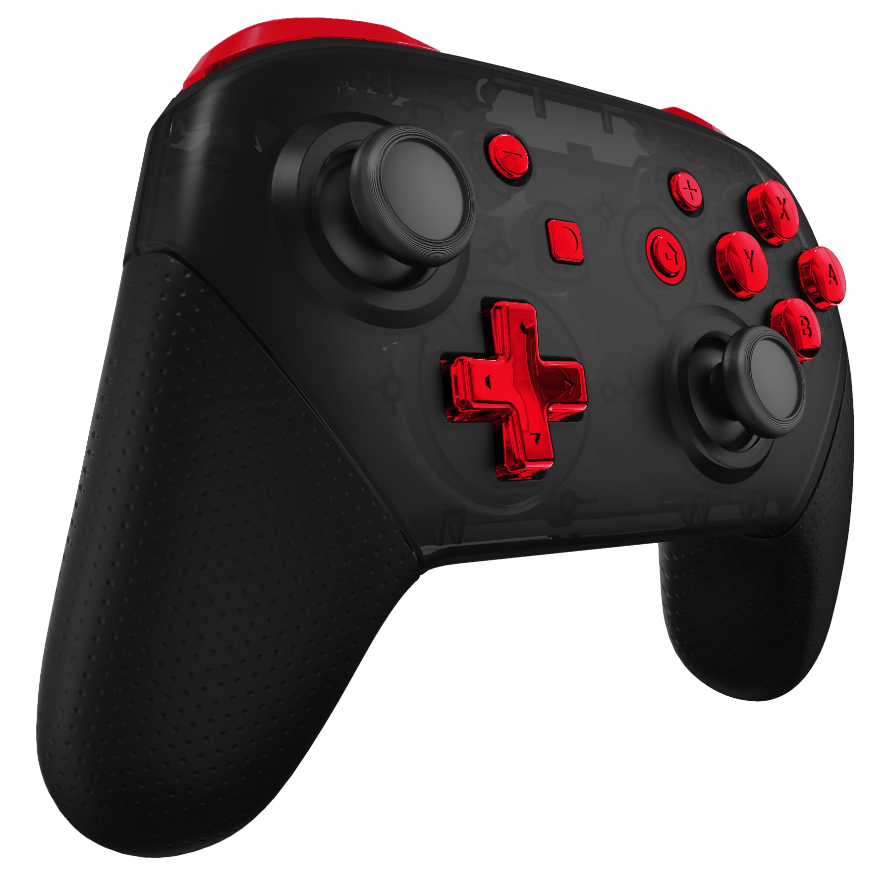 eXtremeRate DIY Replacement Full Set Buttons for Nintendo Switch Pro Controller - Chrome Red (KRD403) | Customize Your Gaming Experience | Perfect for Switch Pro Controller Mods & Enhancements