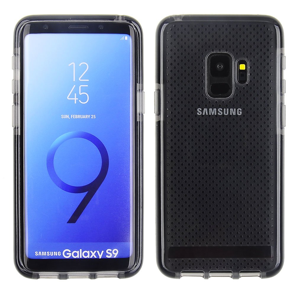 Samsung Galaxy S9 TPU Case - Clear Black Textured for Grip & Protection