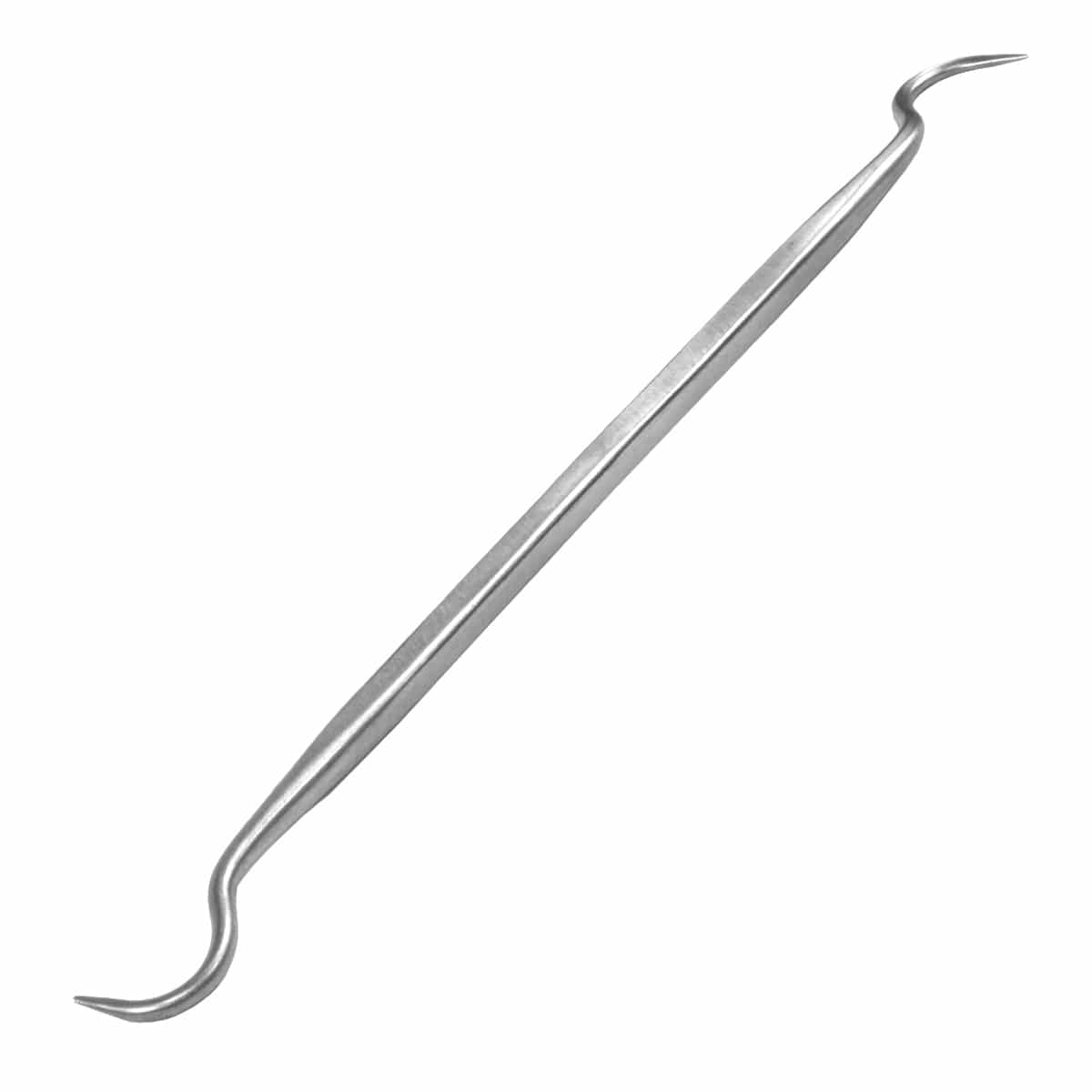 DD1 Double Ended Stainless Steel Pick with Round Hooks - 5 1/4 Inch Professional Kitchen Tool for Meat, BBQ, and Food Prep