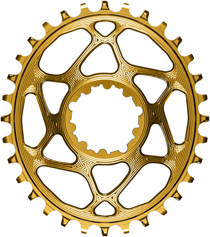 AbsoluteBLACK Oval Narrow Wide Chainring 32T - Direct Mount for 10/11/12 Speed Bikes - Lightweight Aluminum MTB Chainring - Perfect for Trail Riding & Mountain Biking