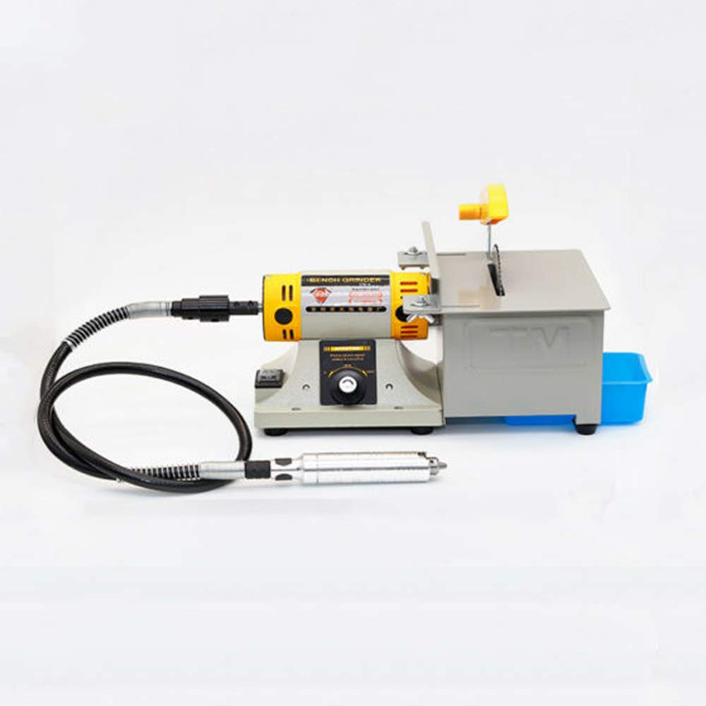 110V Jewelry Rock Polishing Buffer Bench Lathe & Polisher Machine Tool Kit - Multifunction Grinder TM-2 for DIY Jewelry Making, Gemstone Polishing & Metal Crafting - Perfect for Jewelers, Hobbyists & Craft Enthusiasts