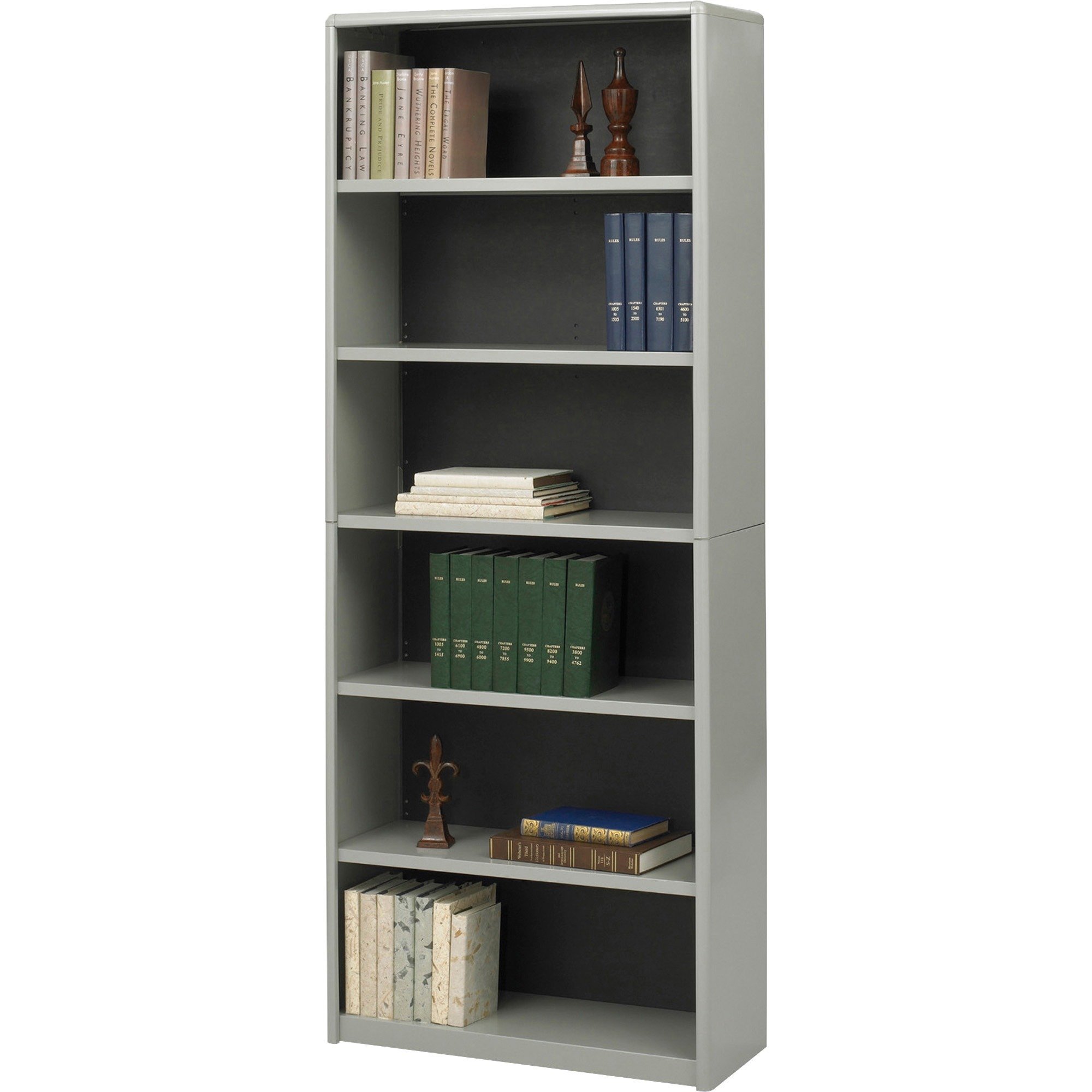 6-Shelf Bookcase with Adjustable Shelves - Sturdy Wooden Storage Organizer for Home, Office, or Study Room - Perfect for Books, Decor, and Display Items