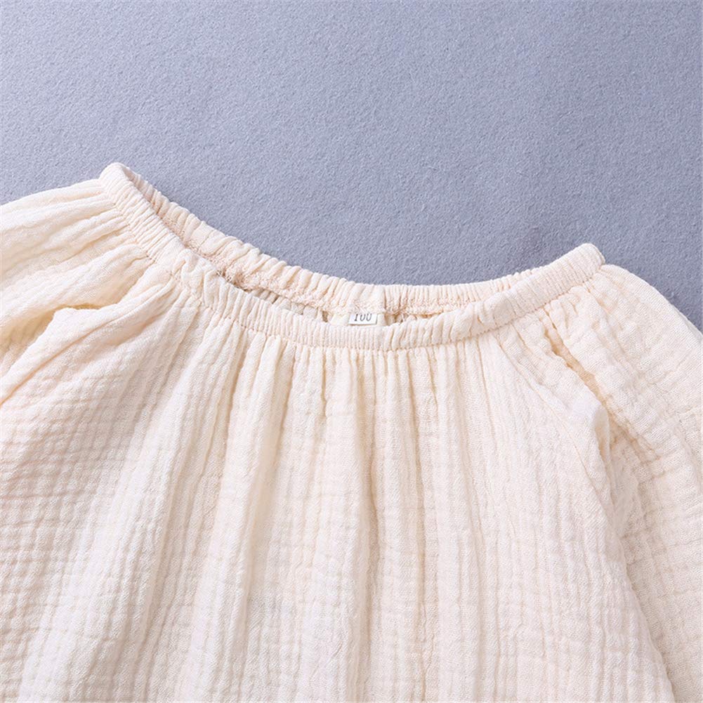 Toddler Shorts Set for Baby Boys & Girls - 2-Piece Cotton Linen Long Sleeve Shirt + Bloomers Outfit | Soft & Comfortable Playwear for Daily Wear, Photo Shoots & Special Occasions