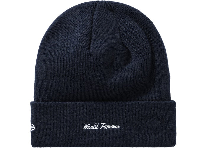 Supreme New Era Box Logo Beanie Winter Hat - FW19 Navy Blue Beanie for Men & Women - Perfect for Cold Weather, Streetwear Fashion & Outdoor Activities