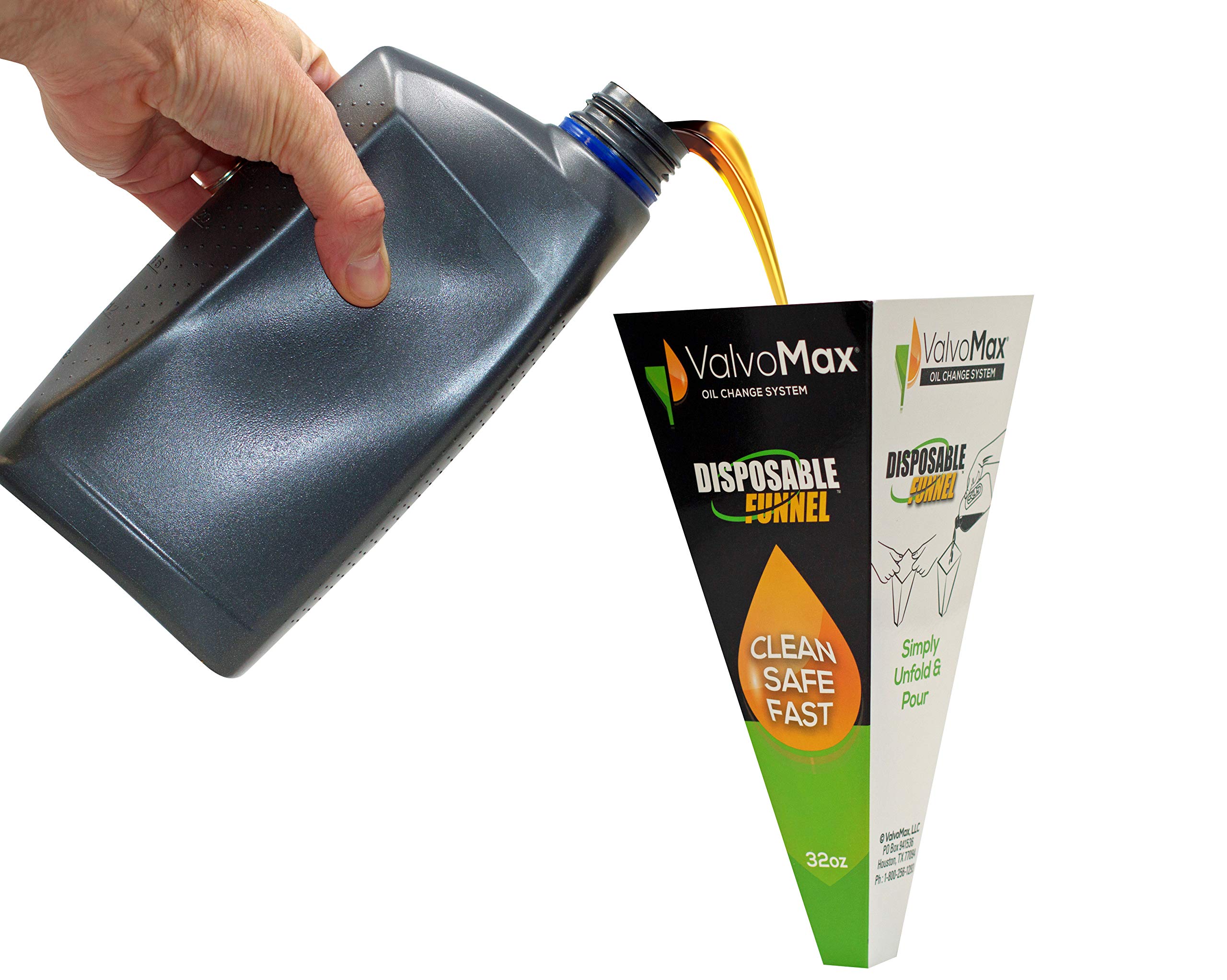 ValvoMax 32 oz Disposable Funnels - Pack of 12 | Leak-Proof, BPA-Free Plastic Funnels for Easy Pouring | Perfect for Cooking, Automotive Fluids, DIY Projects & Home Use