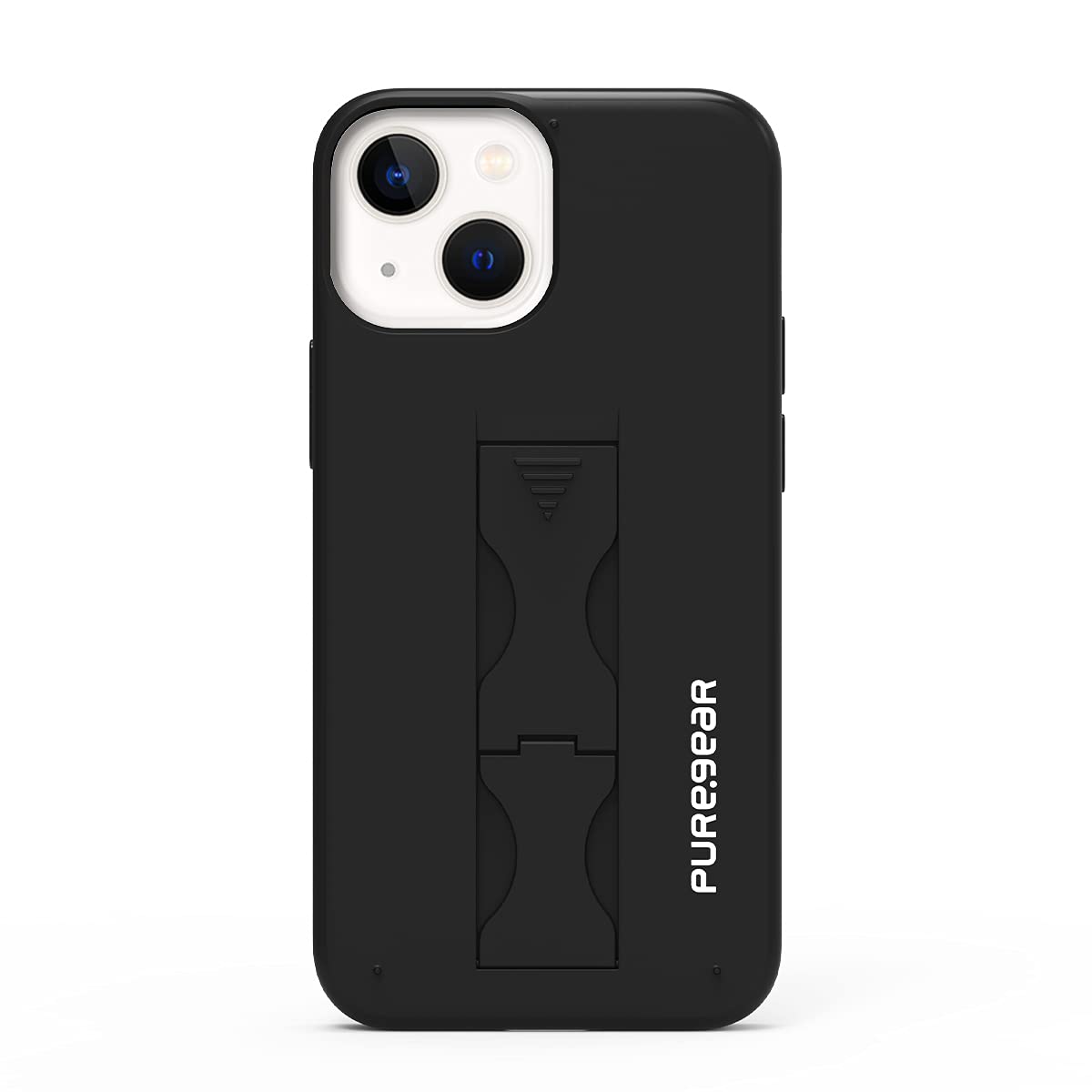 PureGear SlimStik Ultra Slim Protective Case with Built-in Kickstand for Apple iPhone 13 (6.1 Inch 2021 Model) - Wireless Charging Compatible, Functional Grip, Lifetime Warranty (Black) - Perfect for Work, Travel and Everyday Use