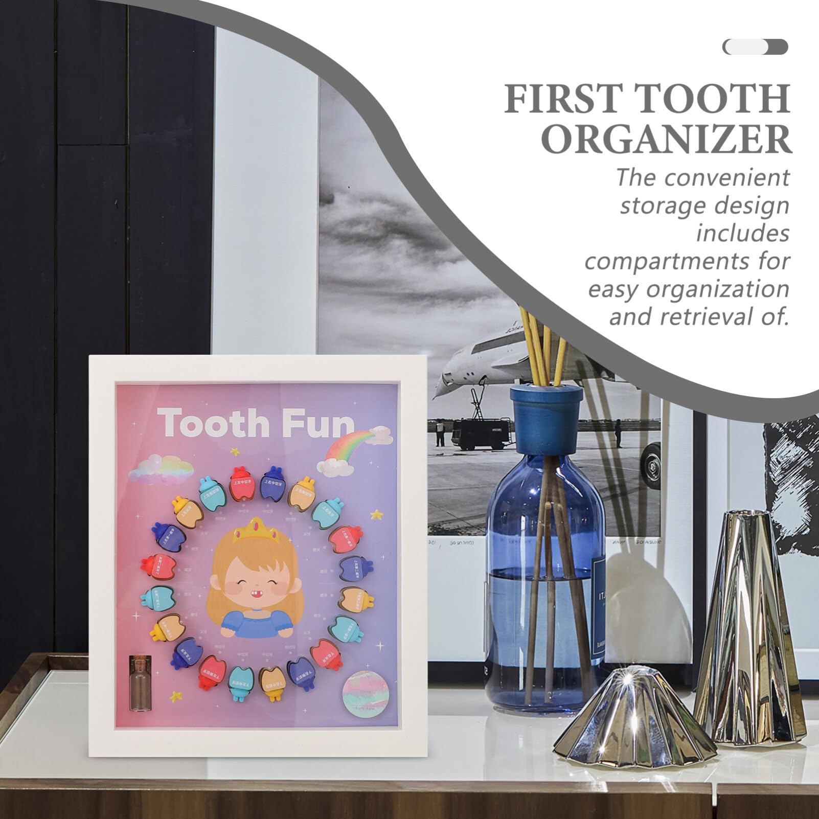 JOINPAYA Baby First Tooth Keepsake Box - Elegant Jewelry Trinket Box for Baby Teeth Storage | Perfect Baby Shower Gift & Milestone Memory Keeper for Newborns & Toddlers
