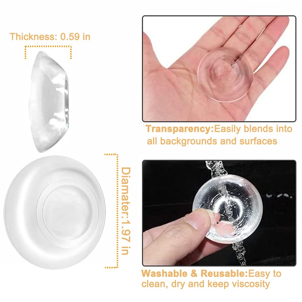 Aston Andia Adhesive Door Stoppers - Reusable Wall Protector Bumper with Shock Absorption for Home & Office (Prevents Door Damage, Protects Walls & Furniture)