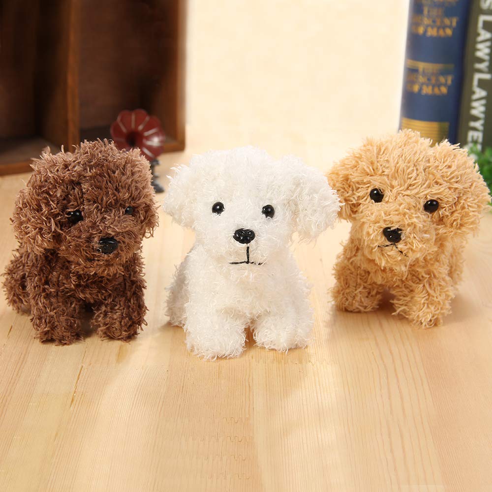 Adorable Anime Dog Plush Keychain - 5 Inch Brown Stuffed Animal Toy, Fashion Backpack Clip & Handbag Pendant - Perfect for Kids Gifts, School Accessories & Kawaii Decor