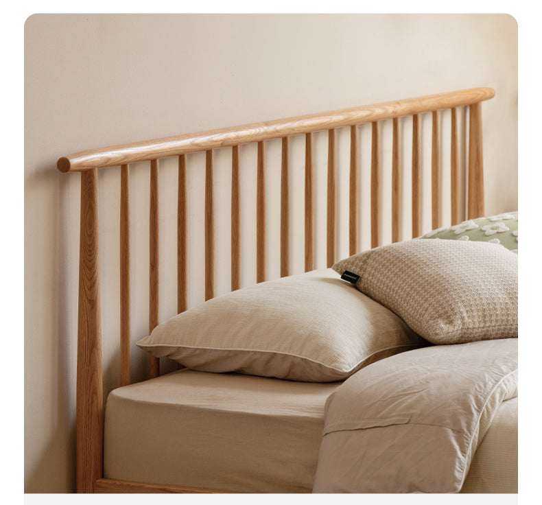 Solid Oak & Beech Wood Windsor Bed - Handcrafted Classic Wooden Bed Frame for Bedroom - Perfect for Master Bedroom, Guest Room & Cozy Farmhouse Style