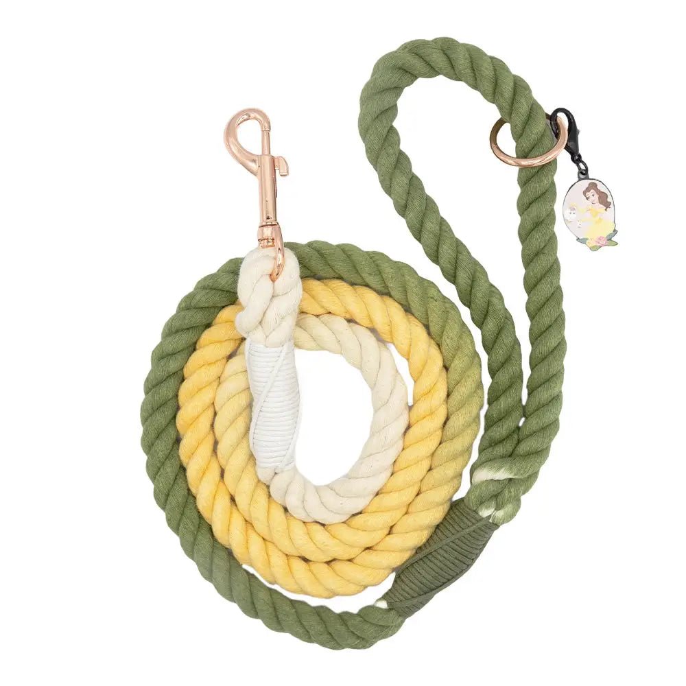 Disney Princess™ Belle Rope Dog Leash - Adjustable Pet Leash for Small & Medium Dogs - Perfect for Walking, Training & Outdoor Adventures