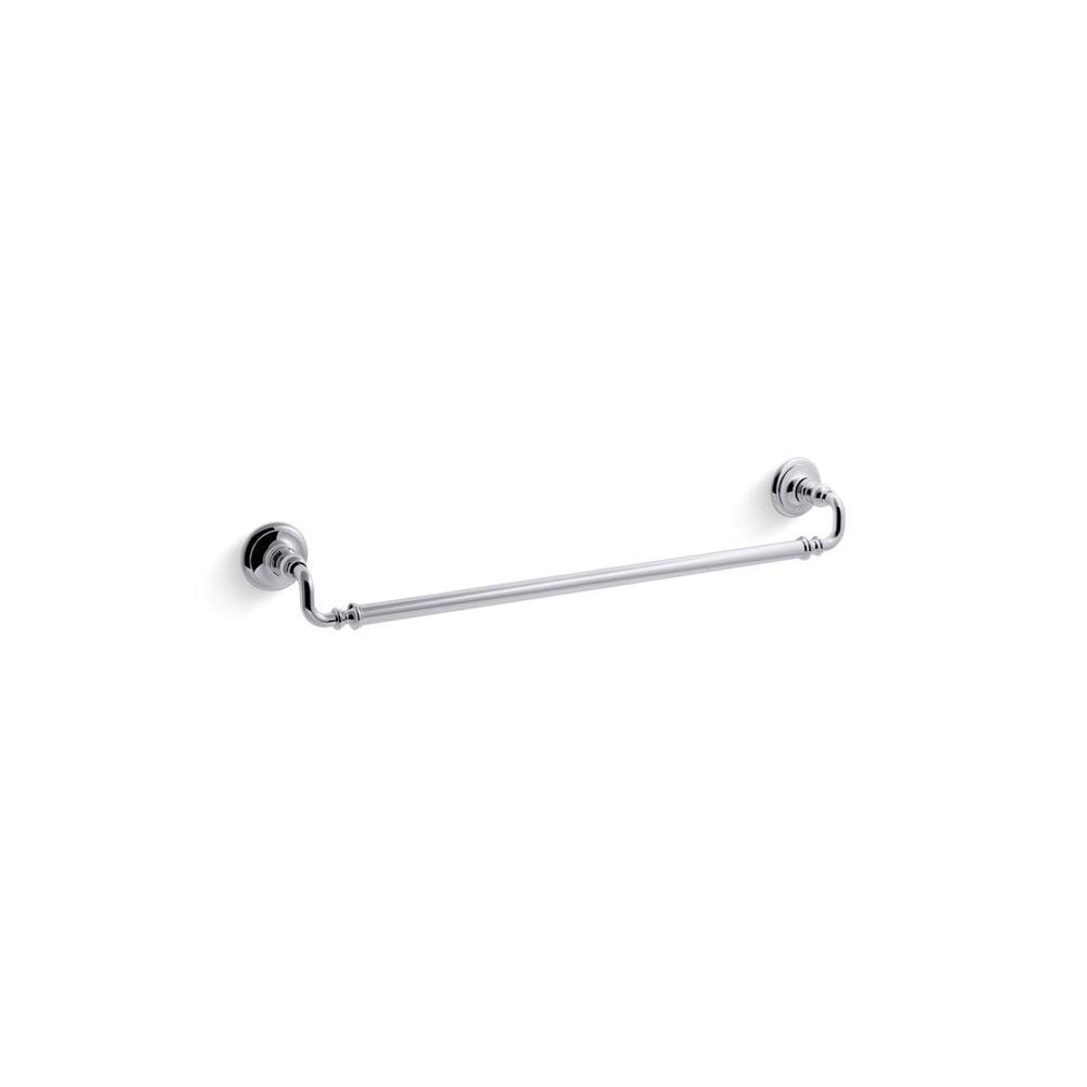 Polished Metal Towel Bar - 24 Inch Bathroom Towel Rack for Modern Homes | Durable & Stylish Bath Accessory for Showers, Spas & Luxury Bathrooms