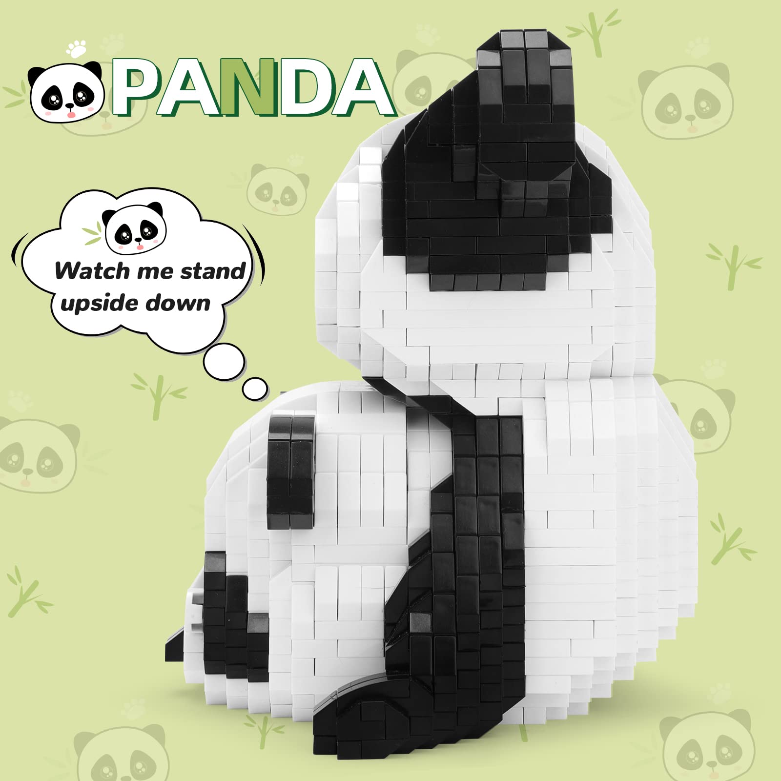 1325 PCS Micro Mini Building Blocks Set - Cute Panda Toy Bricks for Adults & Kids Ages 12-14 | Creative Party Favors, Goodie Bags & Stress Relief DIY Project | Not Compatible with LEGO