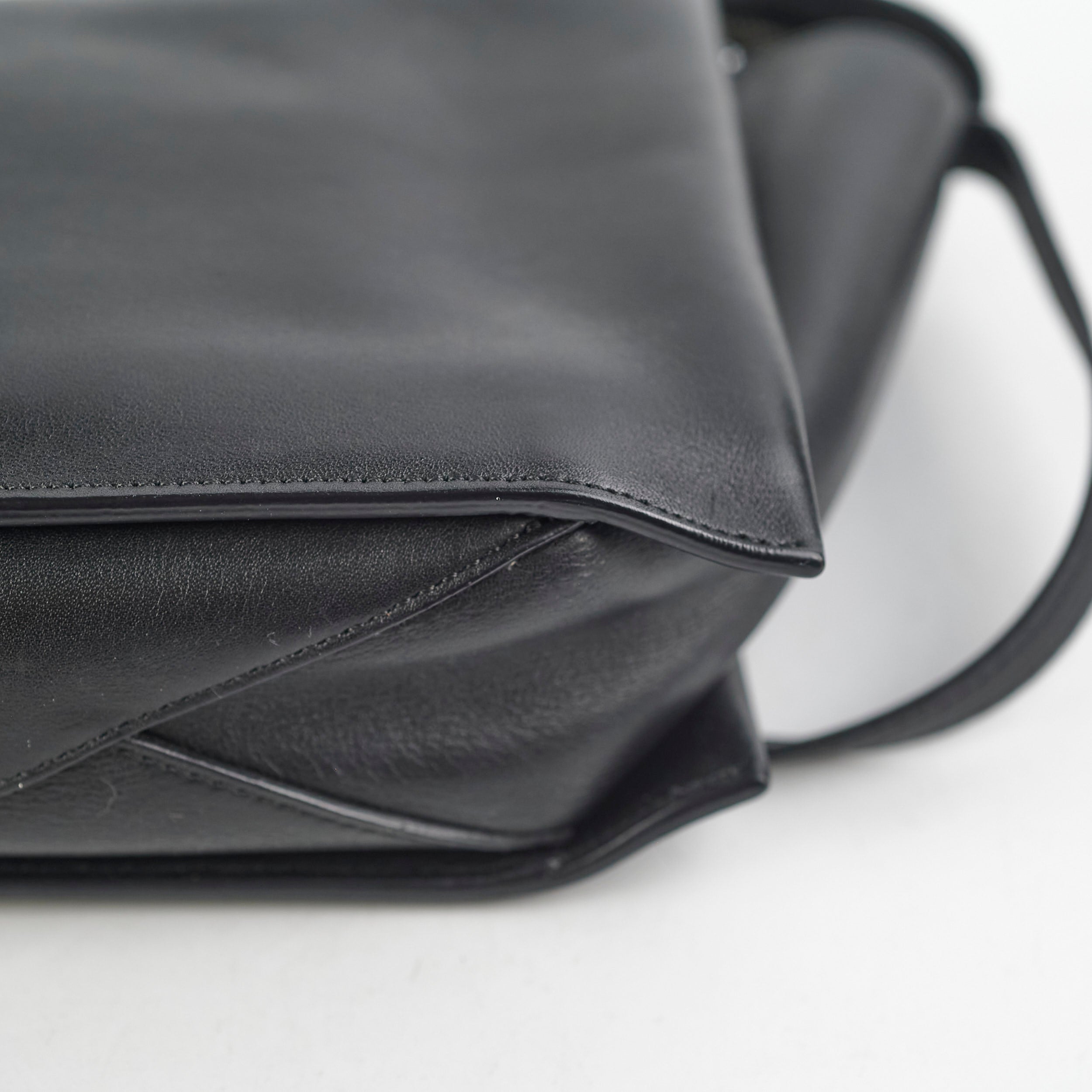 Celine TriFold Clutch On Chain Black Leather Crossbody Bag for Women - Elegant Evening Purse for Parties, Dinner Dates & Special Occasions