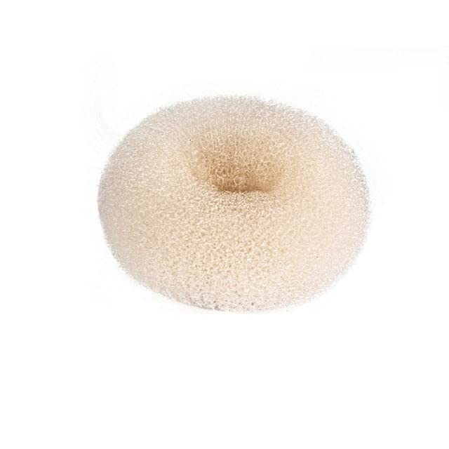 Bun Maker Hair Accessory - Small White Hair Donut for Perfect Messy Bun & Updo Hairstyles - Great for Work, Gym, Wedding & Everyday Use