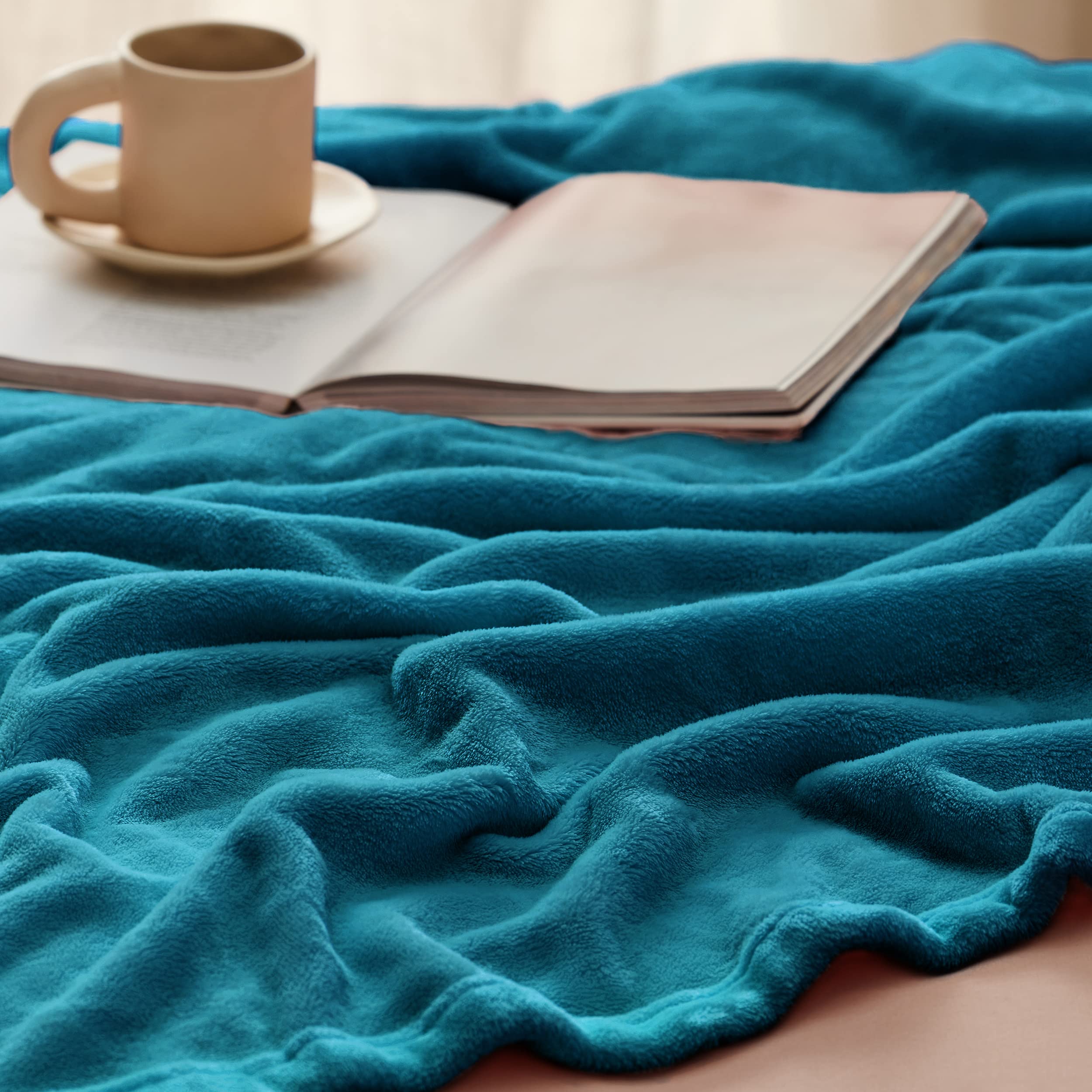 Bedsure 300GSM Fleece Blanket - Ultra Soft & Warm Plush Blanket for Bed, Sofa, Couch | Lightweight & Cozy for Travel, Camping | Twin Size 60x80 Inches | Perfect for Winter Nights, Movie Time & Outdoor Adventures