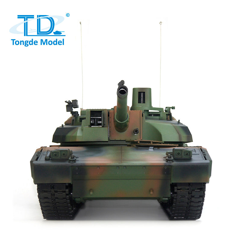 1/16 Scale RC Military Tank Model - H2408 Leclerc Battle Tank with Metal Wheels, Gearbox, Infrared BB Barrel, Recoil & Smoke Effects | Remote Control Toy for Collectors & Battle Simulation Enthusiasts | Perfect for Outdoor Play, War Games & Display