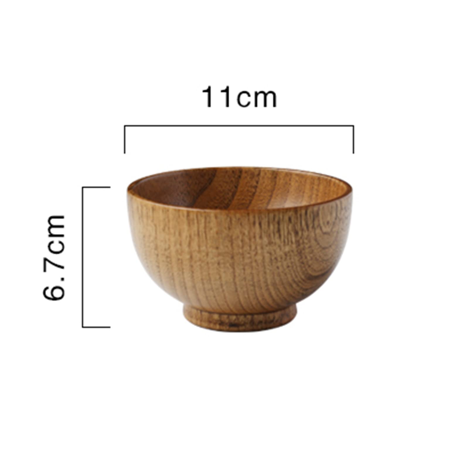 Japanese Wooden Ramen Bowl Set - Handmade for Soup, Salad & Noodles - 6pcs Kids Tableware for Home Dining