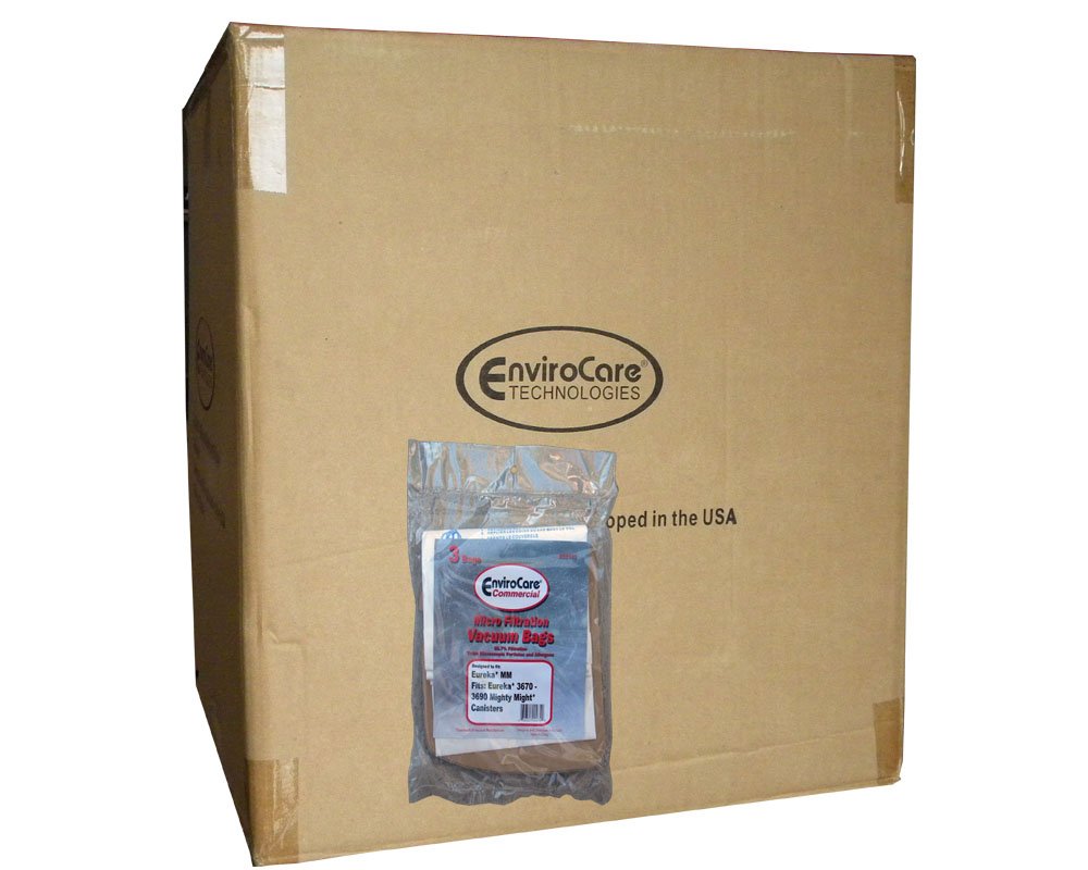 10-Pack Eureka Mighty Mite Vacuum Bags (100 Bags Total) - Compatible with Eureka, Sanitaire 3670, 3680, 3690, 602695, 60295B, 60295-12, 60296, 60296-12 Vacuum Cleaners - Commercial Grade Allergy Filtration - Perfect for Homes, Offices & Cleaning Services
