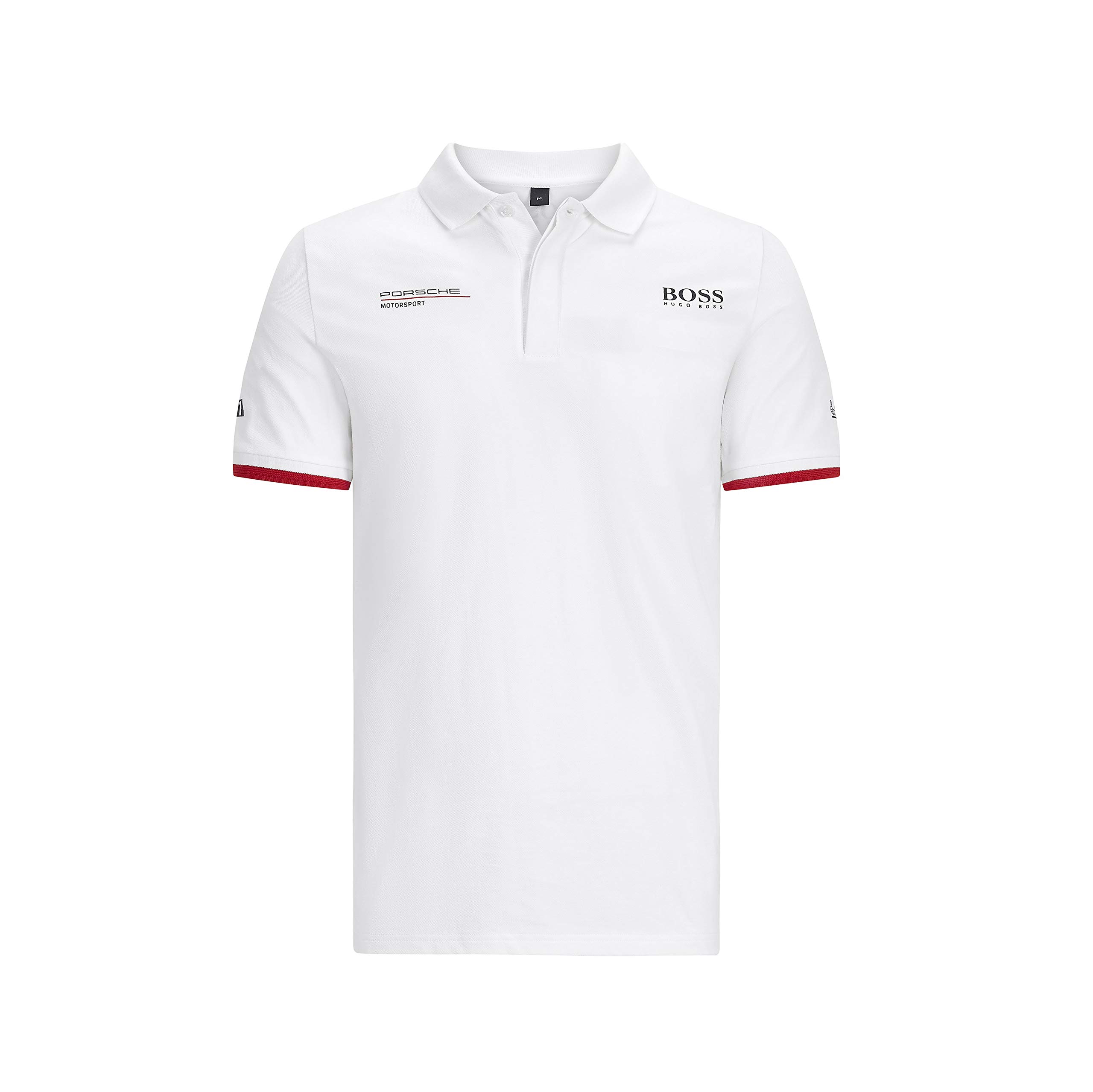 Porsche Motorsport Men's Team Polo Shirt - White - Medium Size - Breathable Performance Fabric - Perfect for Racing Events & Casual Wear