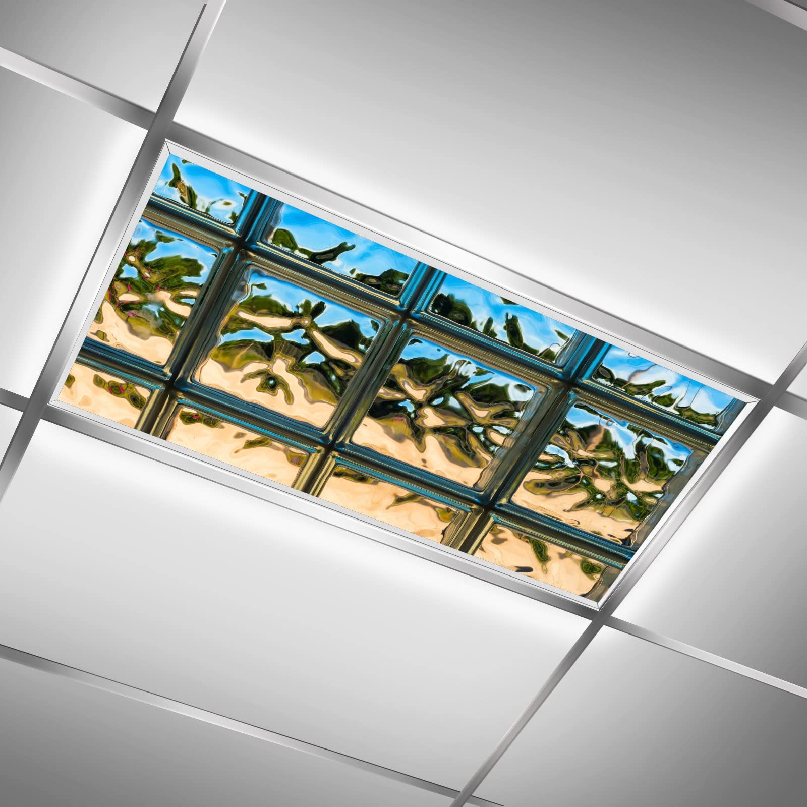 Frosted Glass Light Covers for Fluorescent Fixtures - Classroom, Office, Hospital & Home Decor - Reduce Glare & Enhance Lighting Ambiance