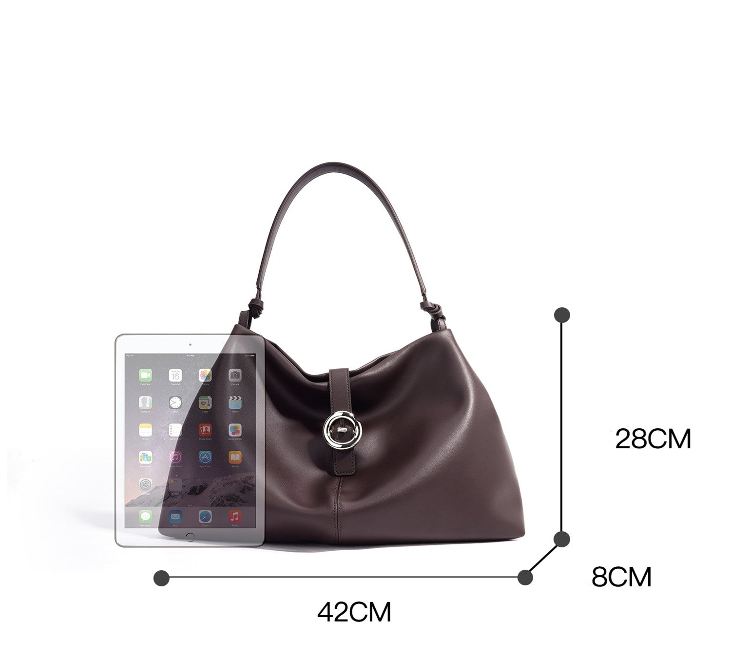 Premium Soft Leather Shoulder Bag for Women - Stylish & Durable Crossbody Purse - Perfect for Work, Travel & Everyday Use
