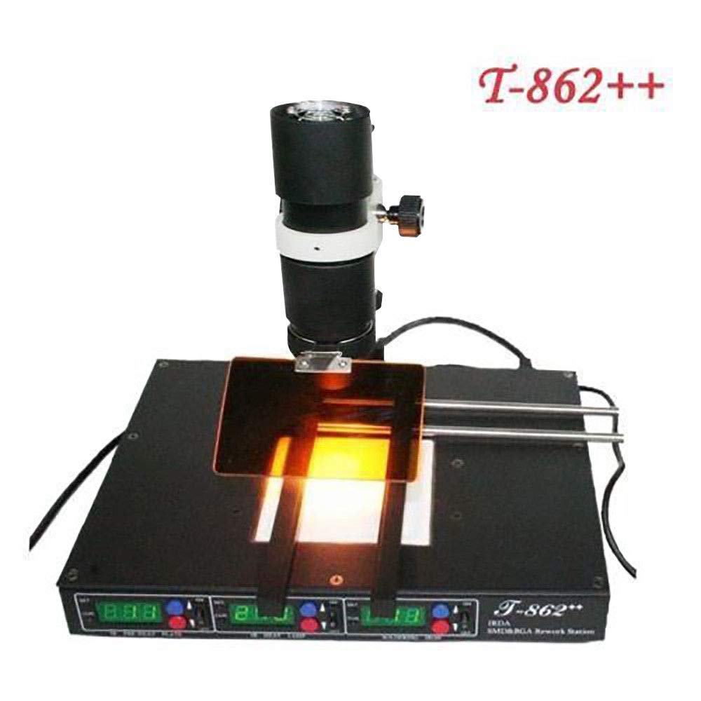 Professional T862++ SMD/BGA Rework Station with Infrared Heating - SMT Soldering & Desoldering Machine for PCB Repair (US Stock) | Ideal for Electronics Repair, DIY Projects & Circuit Board Maintenance