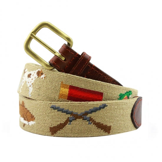 Southern Sportsman Needlepoint Belt - Khaki Color | Durable & Stylish Belt for Hunting, Fishing & Outdoor Adventures | Perfect for Casual Wear & Country Events