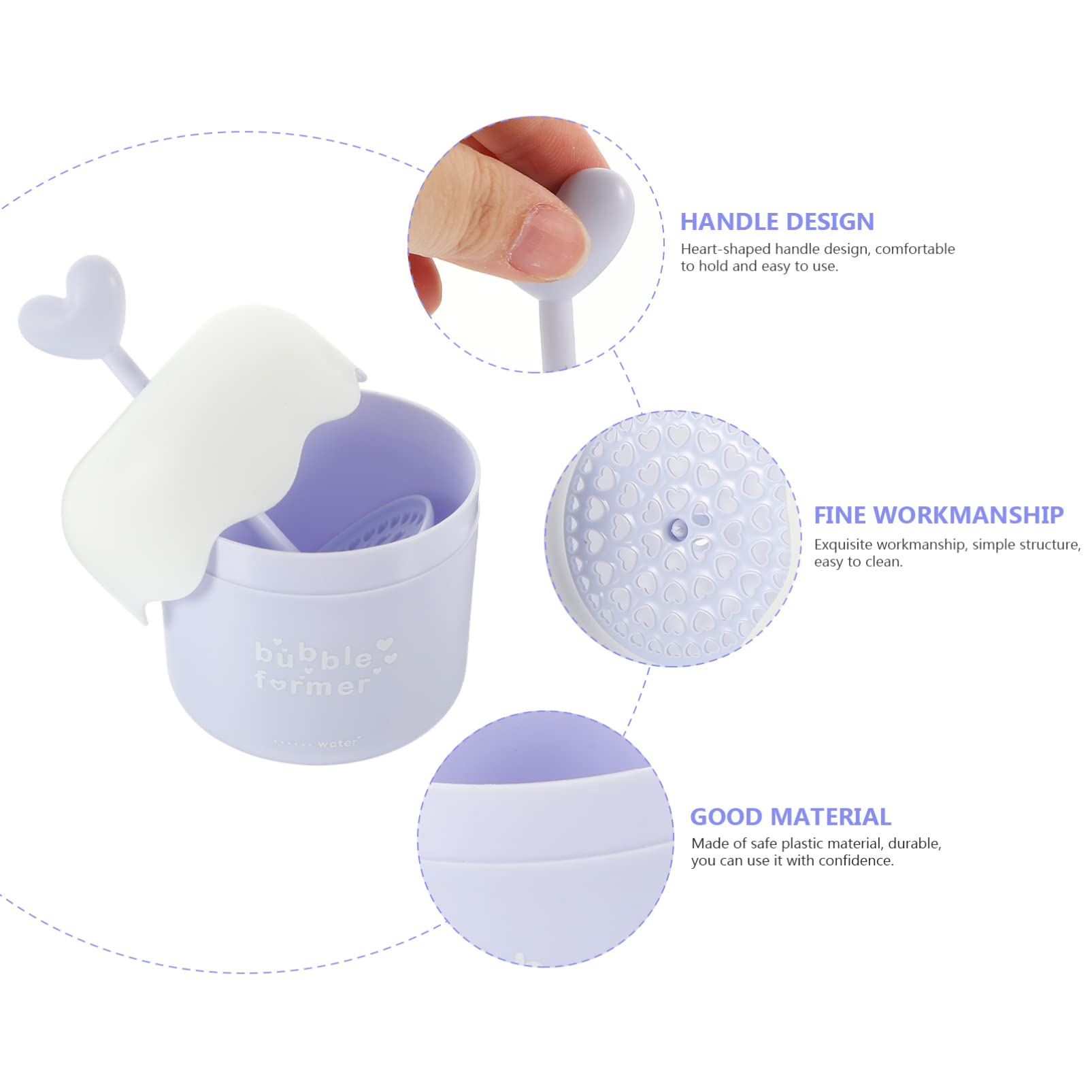 Angoily Foam Shower Gel 2-Pack | Facial Cleansing Foam Maker for Bubble Skin Care | Sky-Blue Face Wash Foamer Tool | Perfect for Daily Skincare Routine & Spa-Like Bath Experience