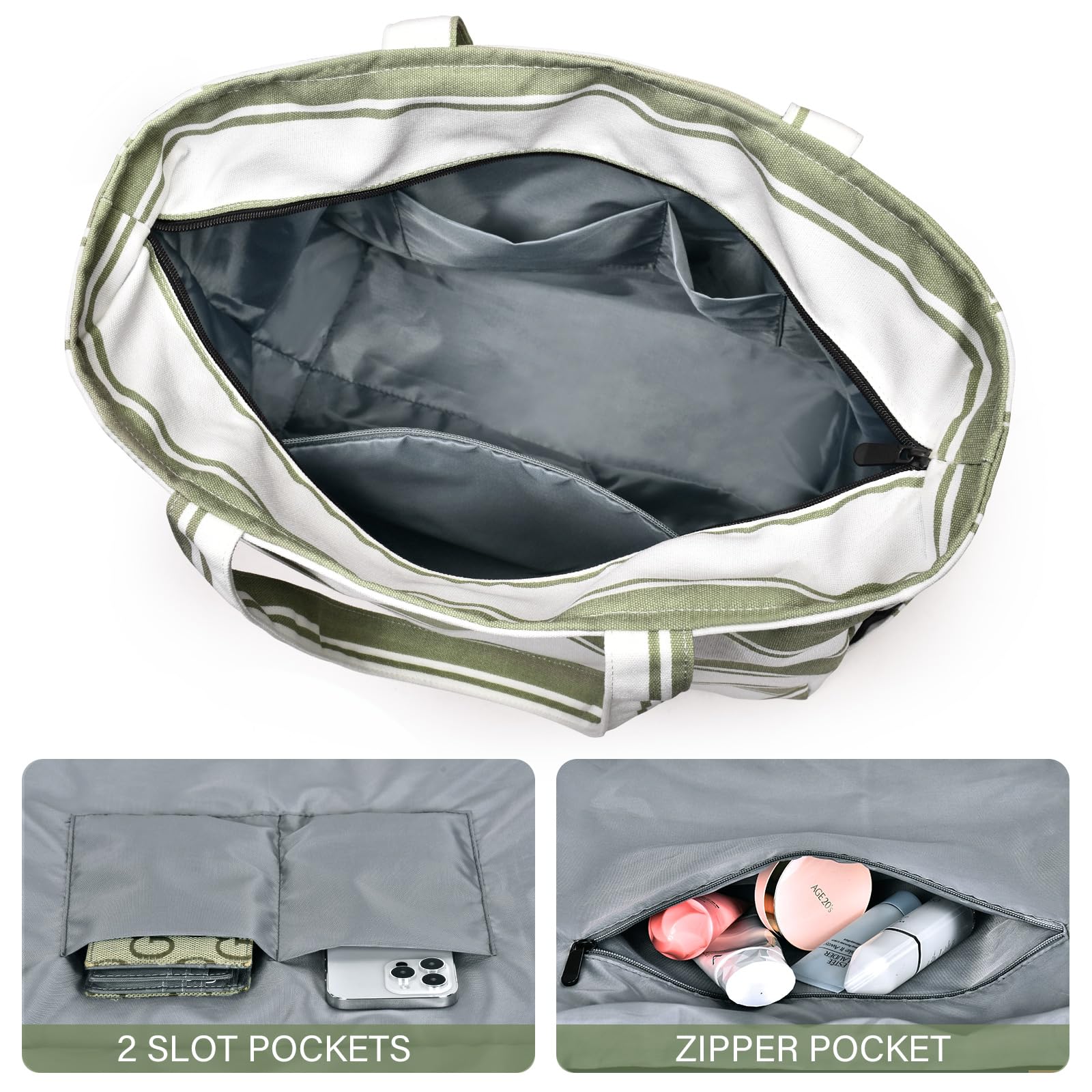 **Oscaurt Beach Bags for Women - Large Waterproof Weekender Travel Bag, Swim Pool Tote with Pockets - Perfect for Vacation, Beach Trips & Summer Essentials**