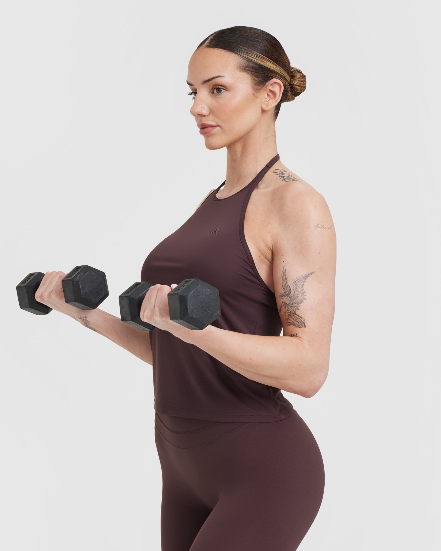Go To High Neck Loose Crop Vest in Plum Brown - Trendy Women's Casual Wear for Summer Outings and Beach Cover-Up