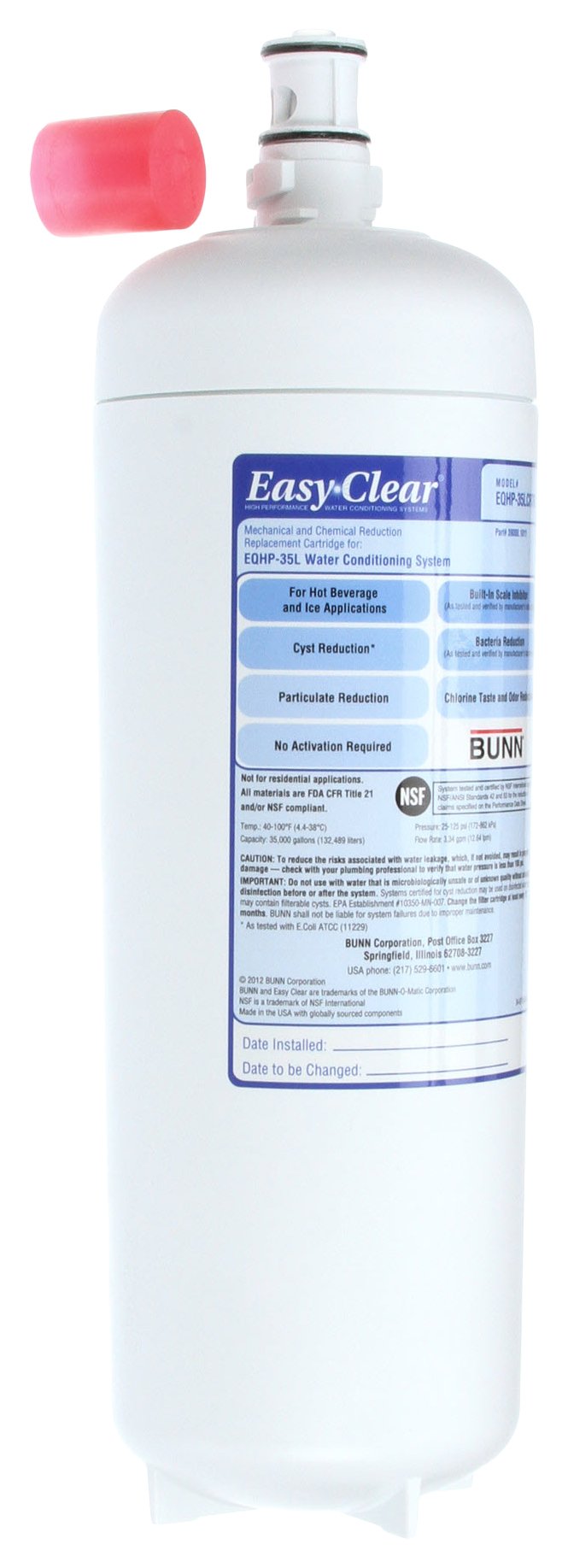 Bunn 39000.1011 Replacement Cartridge Water Filter for Commercial Coffee Makers - Compatible with Bunn Coffee Brewers - Perfect for Restaurants, Offices & Coffee Shops