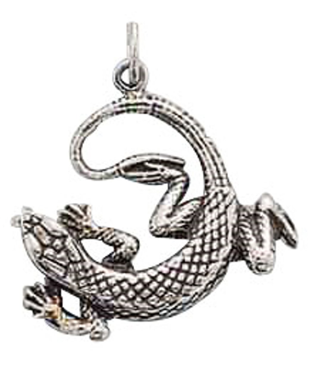 Sterling Silver 1.5mm Box Chain Necklace with 3D Lizard Gecko Pendant for Men & Women - Perfect for Gifts, Casual Wear, and Nature Lovers