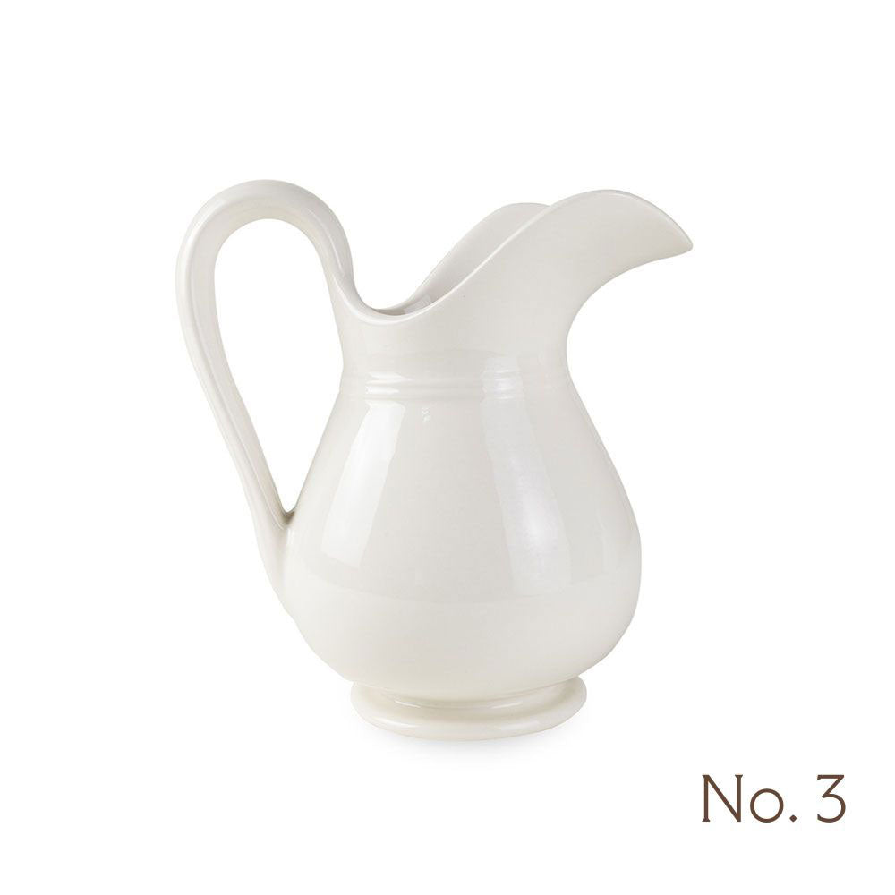 Premium Stoneware Pitcher - Small Creamware Pitcher for Milk, Juice & Water | Elegant Kitchen & Dining Decor
