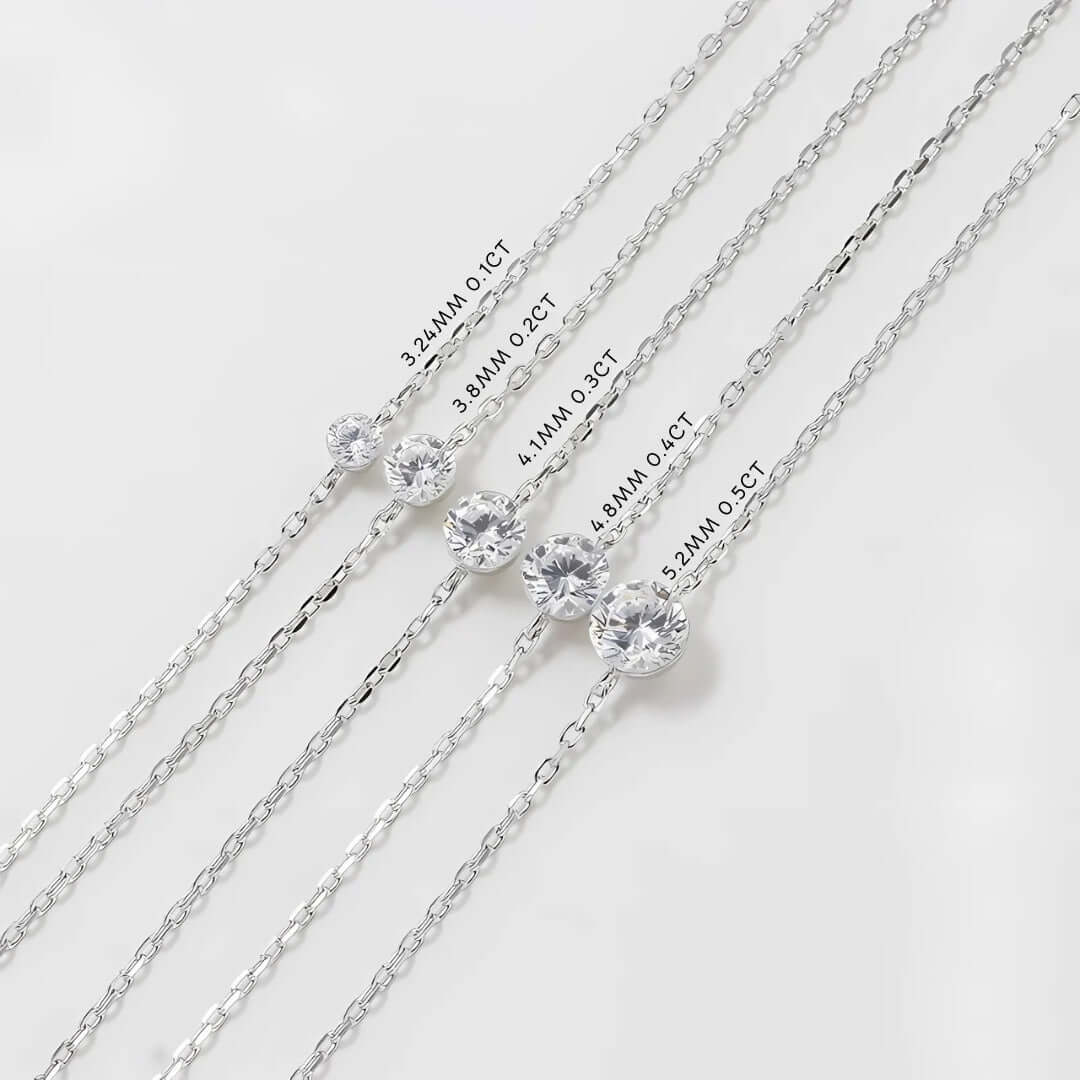 14K Gold Solitaire Moissanite Pendant Necklace for Women | Elegant Dainty Jewelry Gift for Anniversary, Birthday & Valentine's Day | Perfect for Everyday Wear & Special Occasions